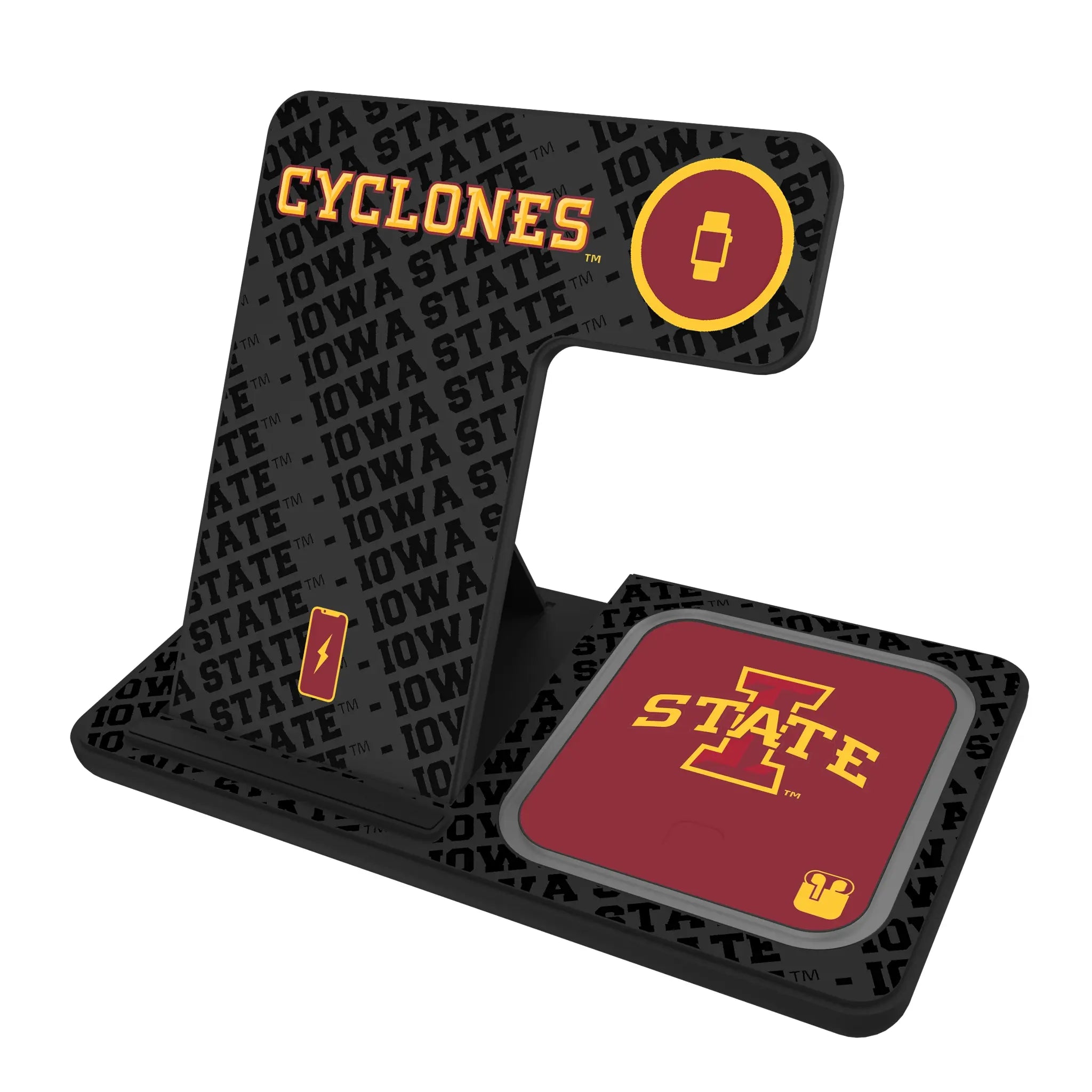 Iowa State University Cyclones Monocolor Tilt 3 in 1 Charging Station