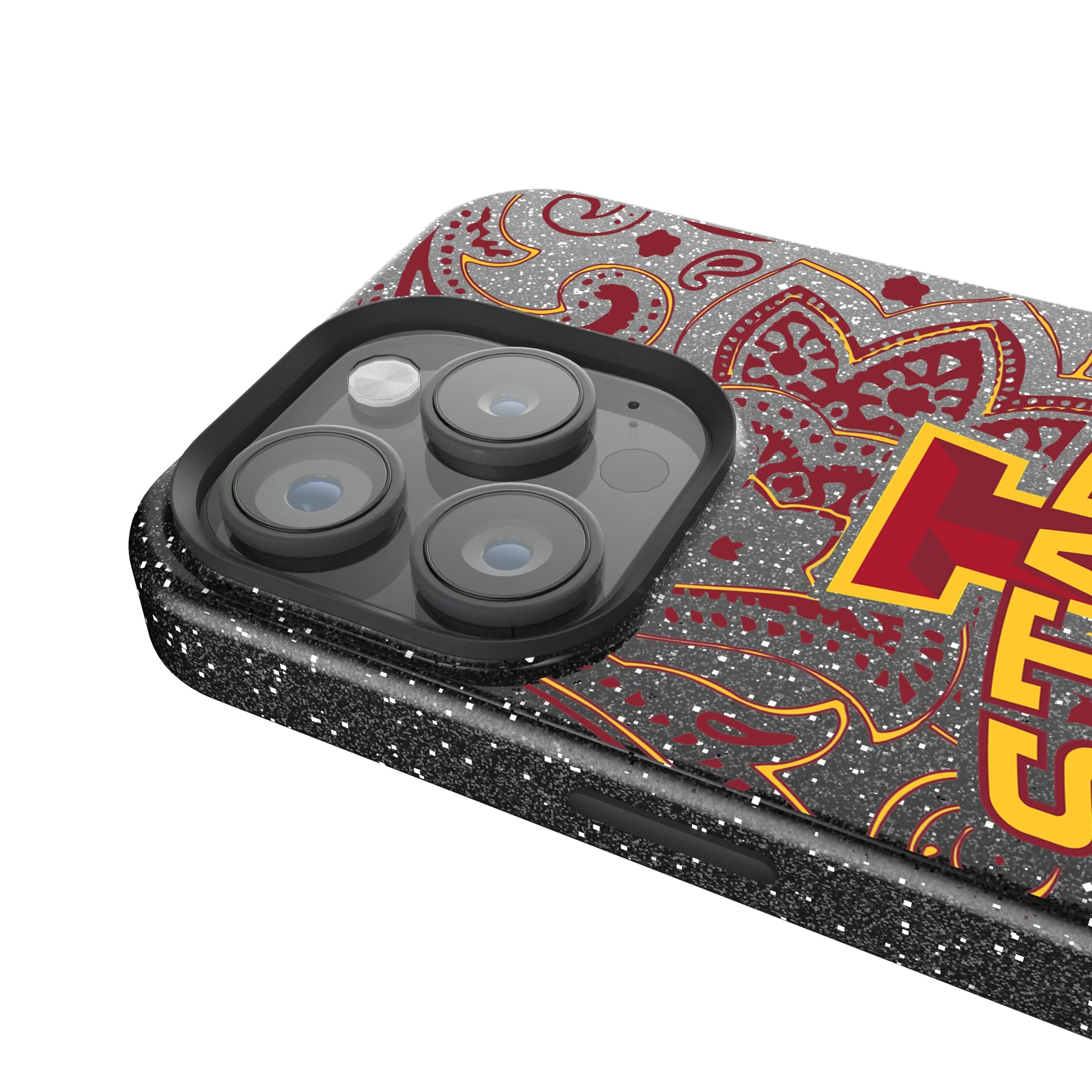 Iowa State University Cyclones Paisley iPhone Bling Phone Case for Apple iPhone - Detail
