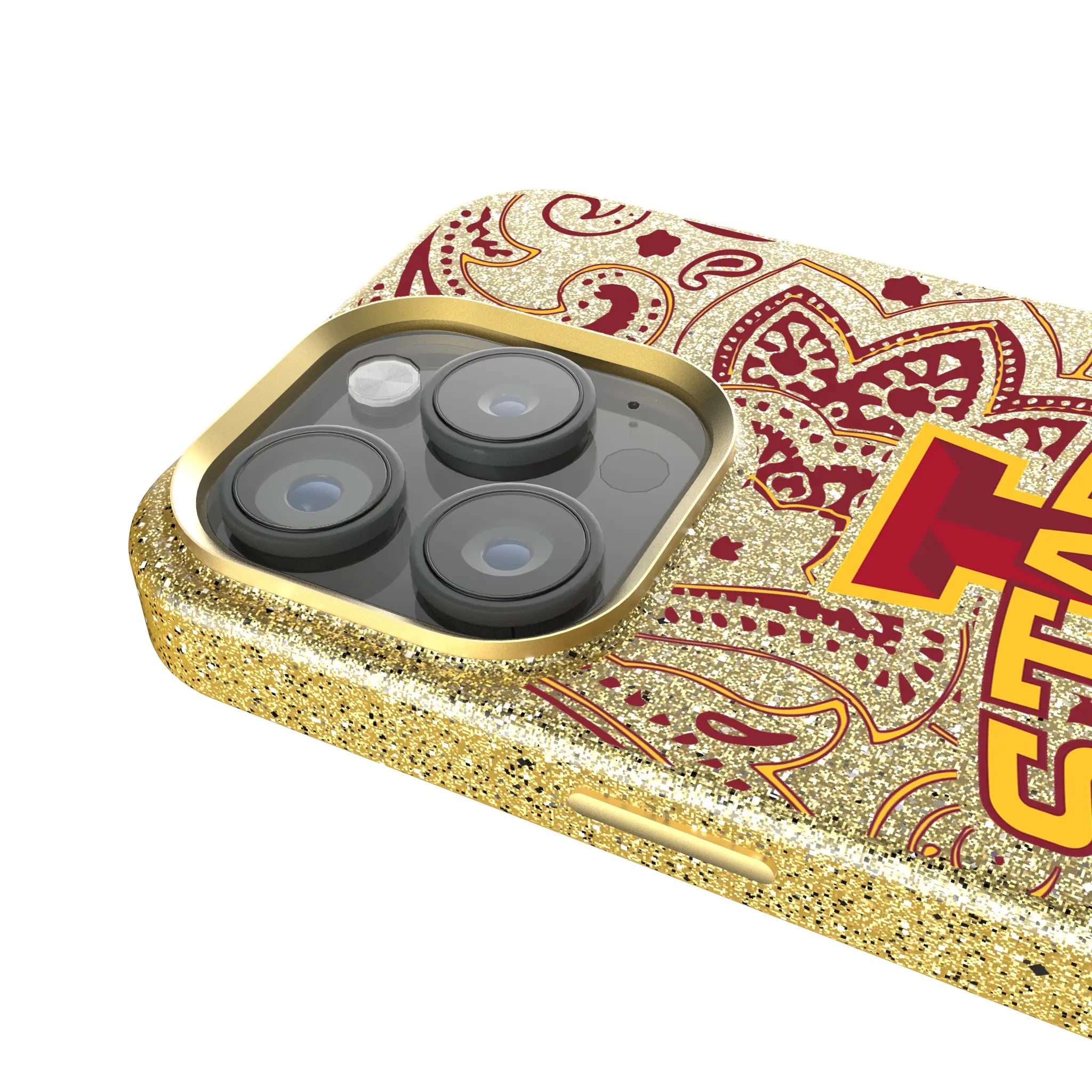 Iowa State University Cyclones Paisley iPhone Bling Phone Case for Apple iPhone - Detail