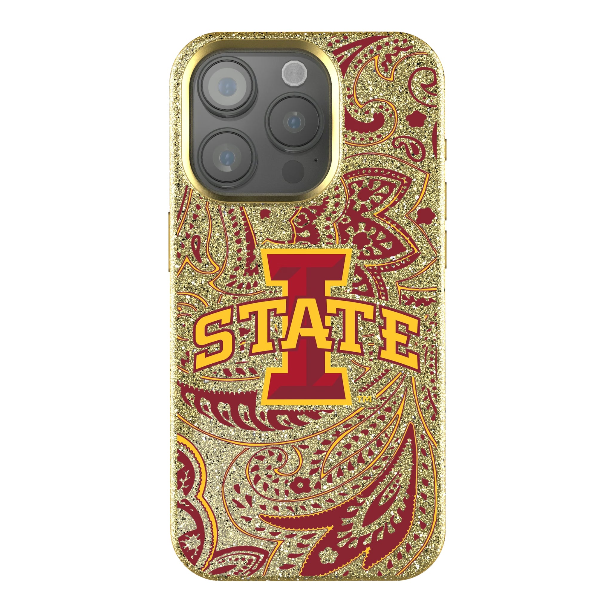 Iowa State University Cyclones Paisley iPhone Bling Phone Case for Apple iPhone