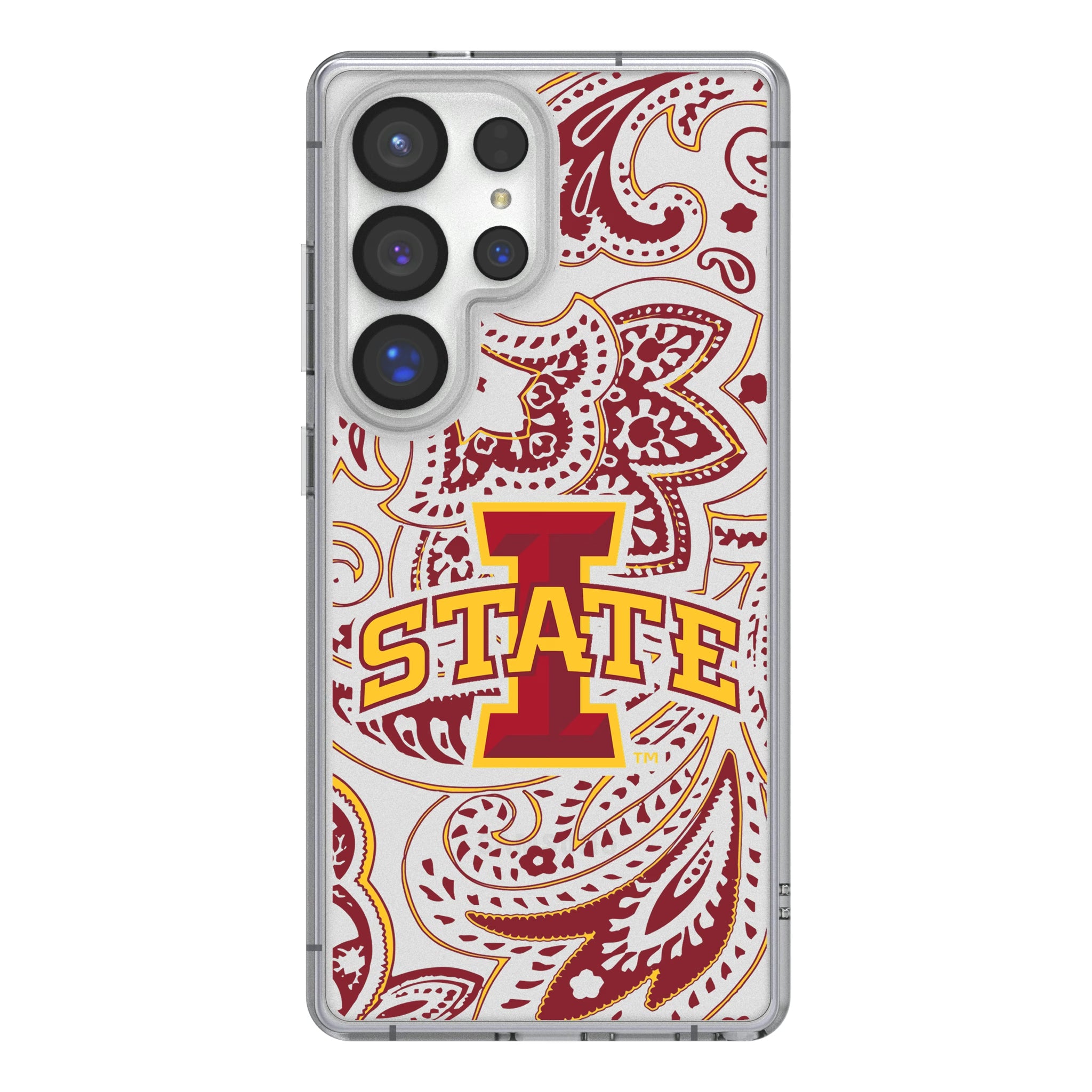 Iowa State University Cyclones Paisley Galaxy Clear Phone Case for Samsung Galaxy