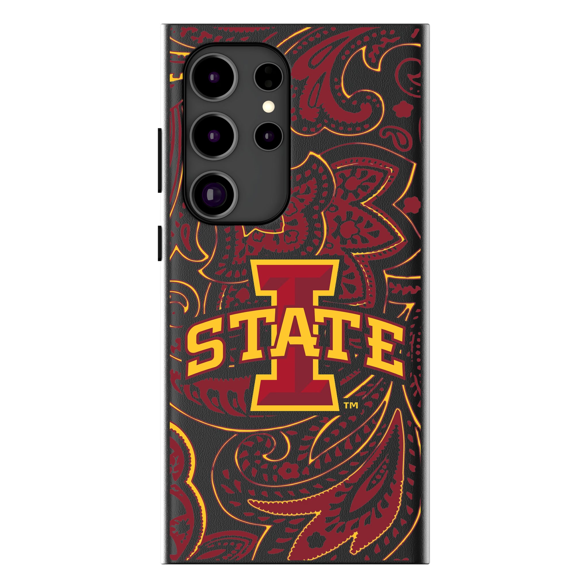 Iowa State University Cyclones Paisley Galaxy MagSafe Compatible Phone Case for Samsung Galaxy