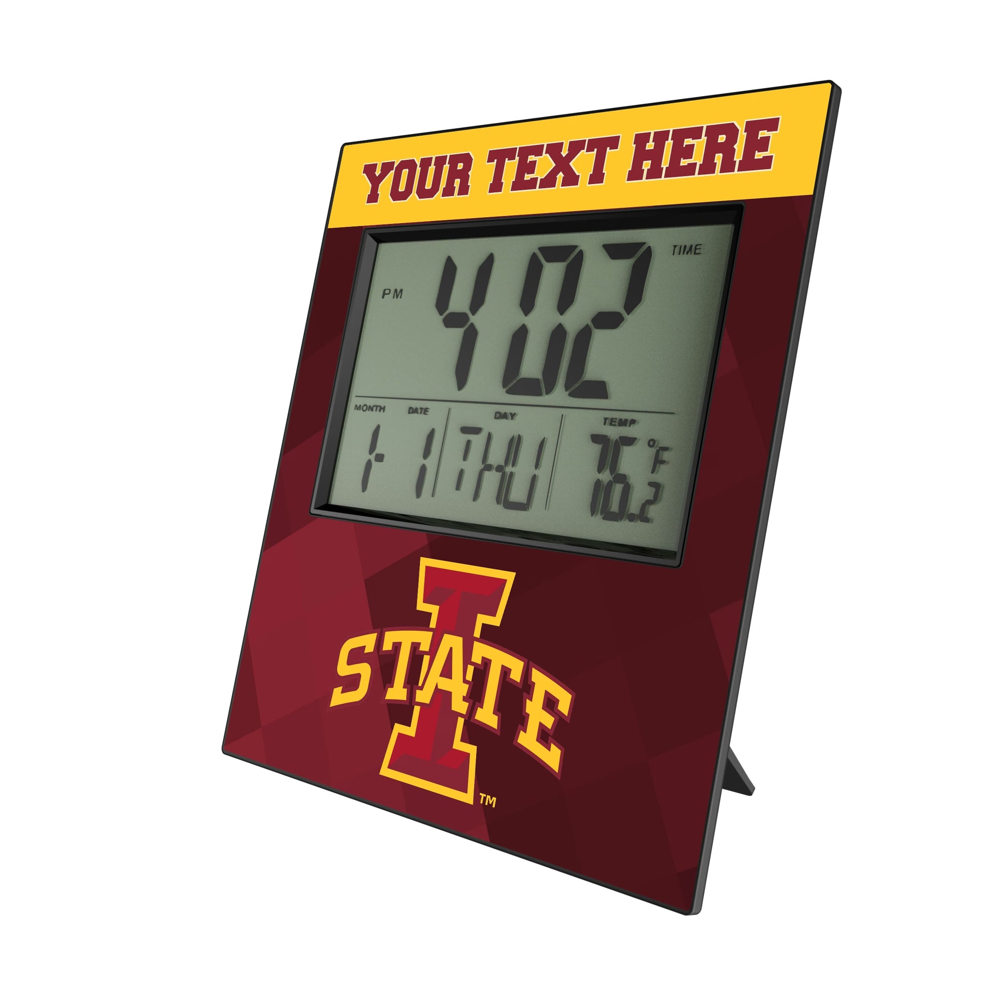 Iowa State University Cyclones Personalized Color Block Wall Clock