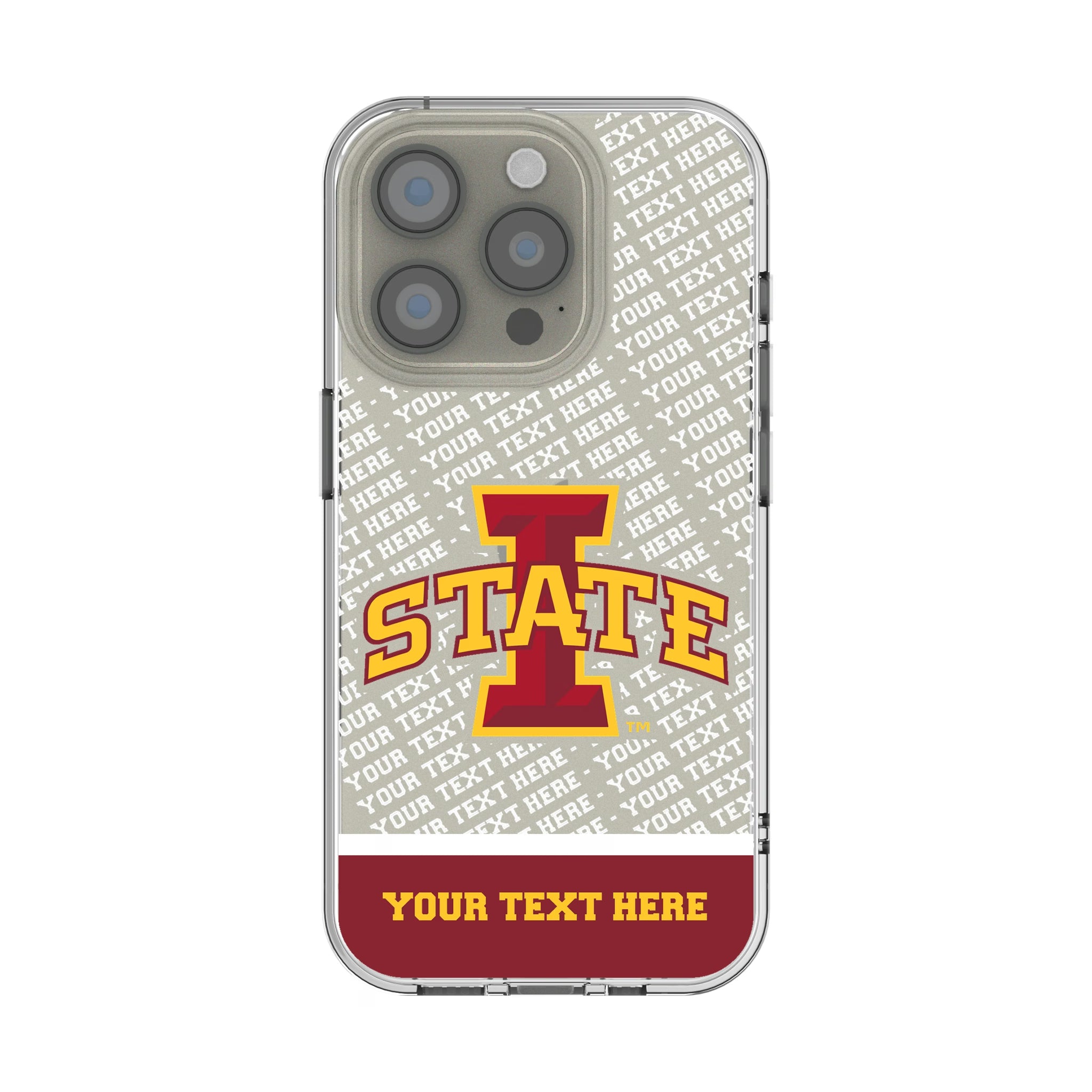 Iowa State University Cyclones Personalized EndZone Plus iPhone Clear Phone Case for Apple iPhone