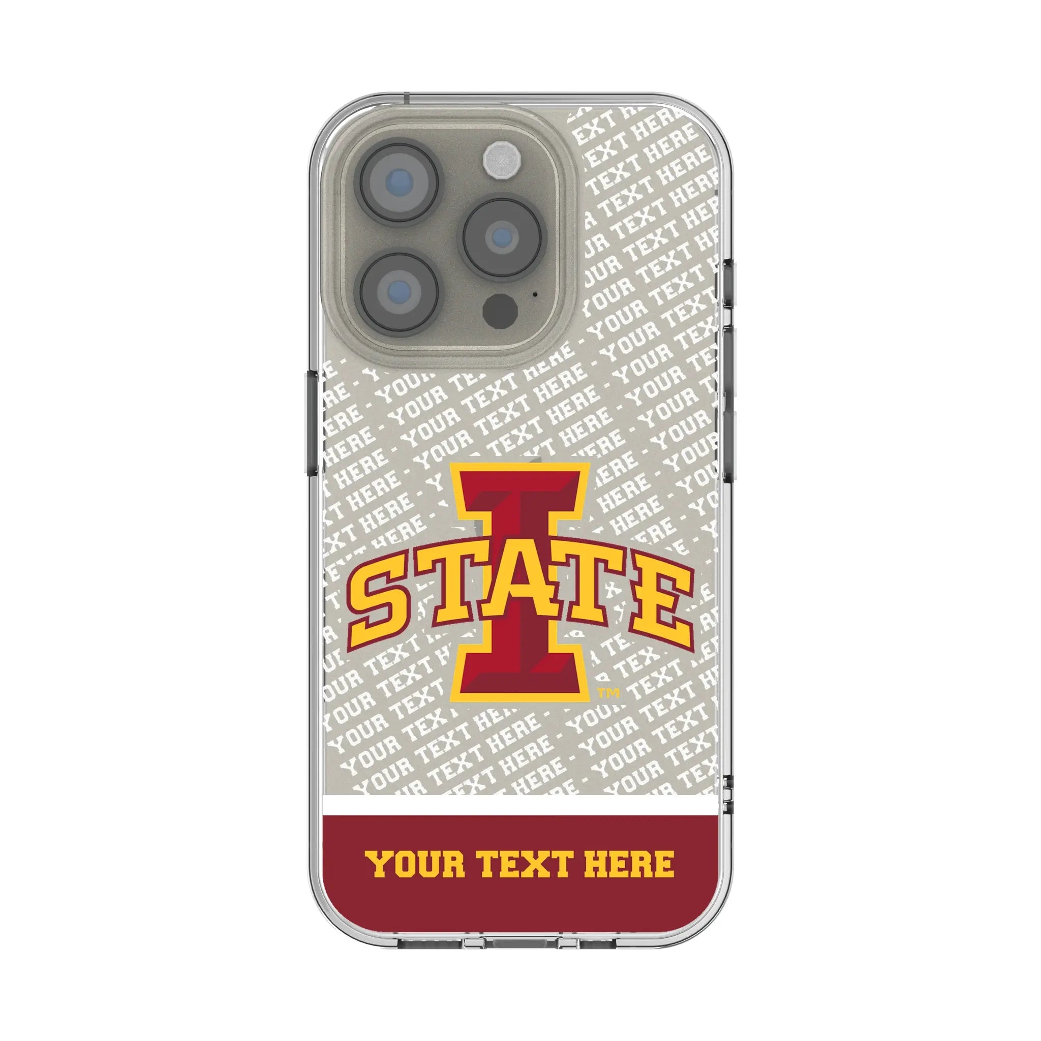 Iowa State University Cyclones Personalized EndZone Plus iPhone Clear Phone Case for Apple iPhone