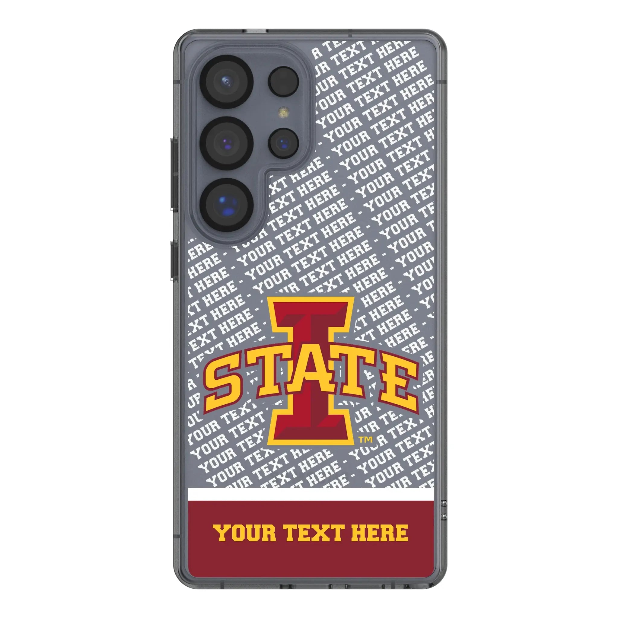 Iowa State University Cyclones Personalized EndZone Plus Galaxy Clear Phone Case for Samsung Galaxy#Device_Galaxy S25 Ultra