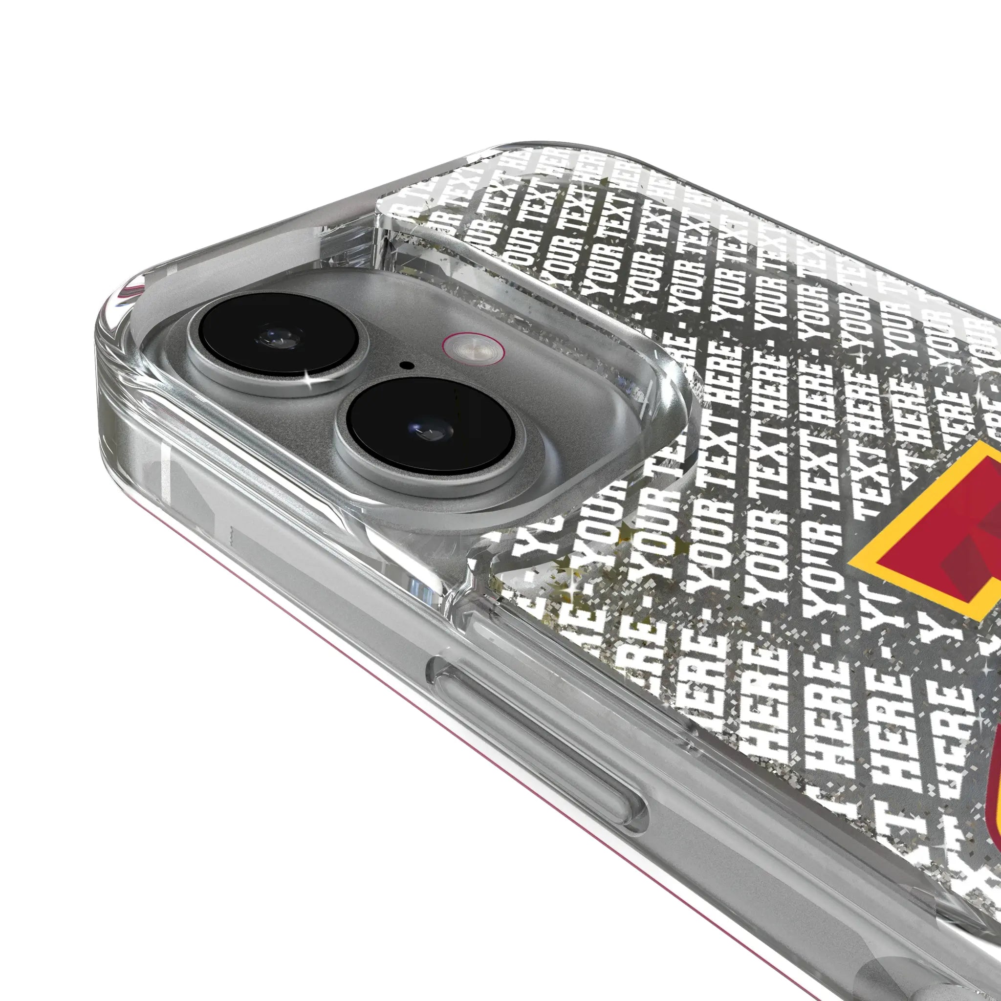 Iowa State University Cyclones Personalized EndZone Plus iPhone Glitter Phone Case for Apple iPhone - Detail
