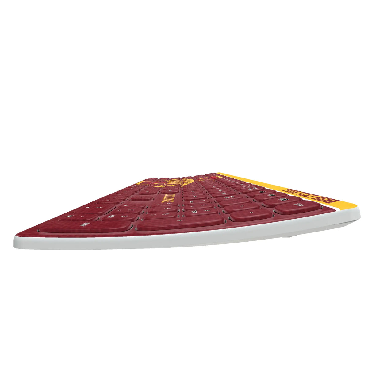 Iowa State University Cyclones Personalized Endzone Solid KKB605 Curved Wireless Keyboard