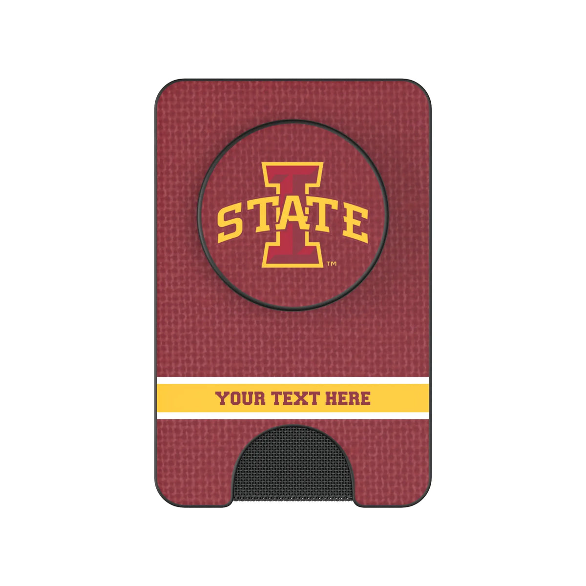 Iowa State University Cyclones Personalized Endzone Solid Popsockets Wallet Magnetic