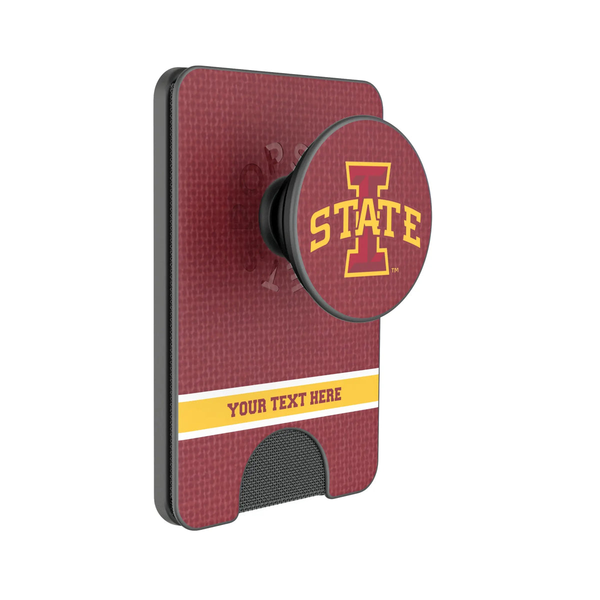 Iowa State University Cyclones Personalized Endzone Solid Popsockets Wallet Magnetic