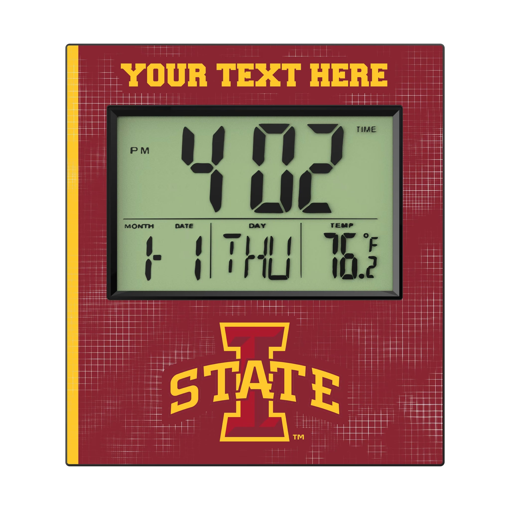Iowa State University Cyclones Personalized Hatch Wall Clock