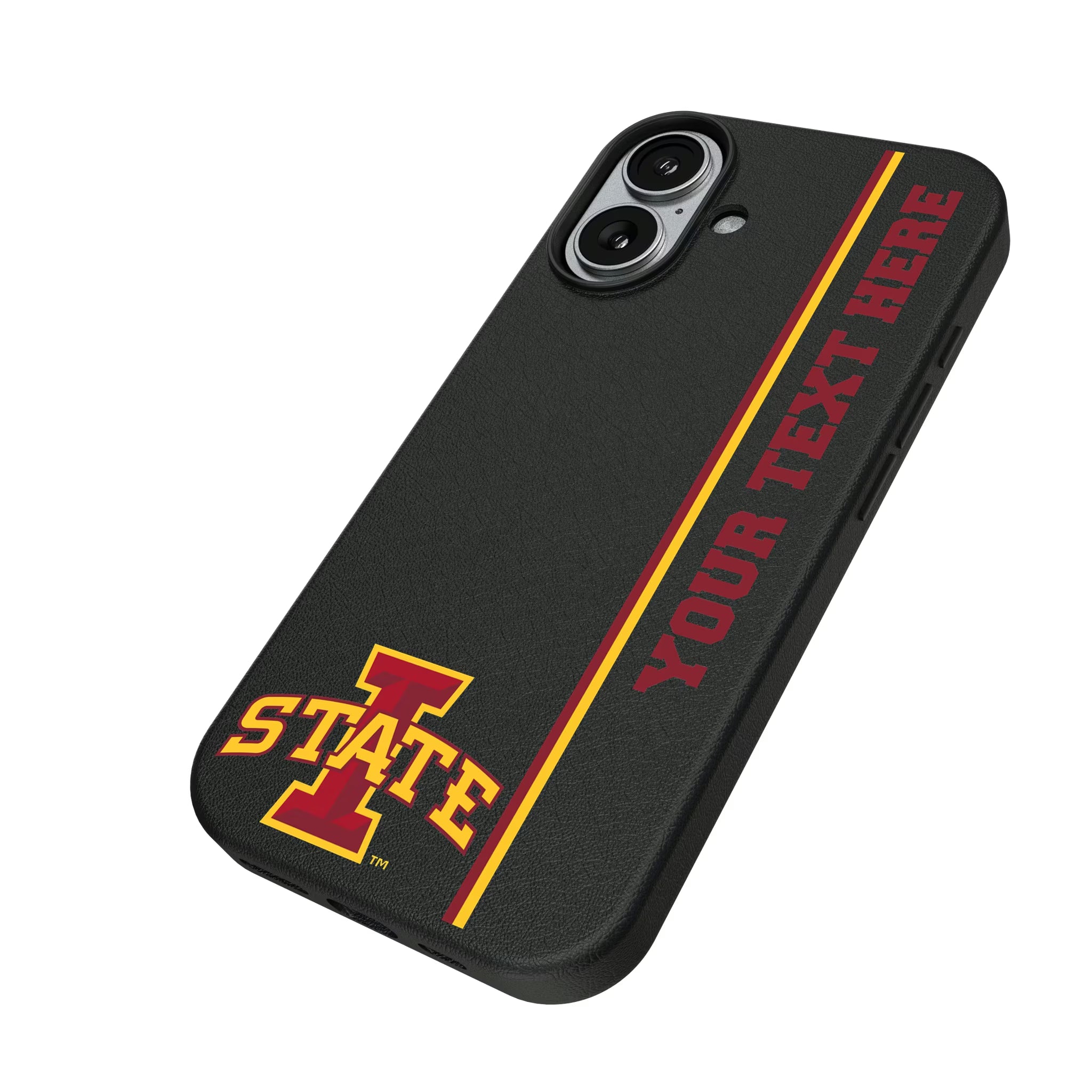 Iowa State University Cyclones Personalized Sidebard iPhone MagSafe Compatible Phone Case for Apple iPhone - Isometric View#Device_iPhone 17