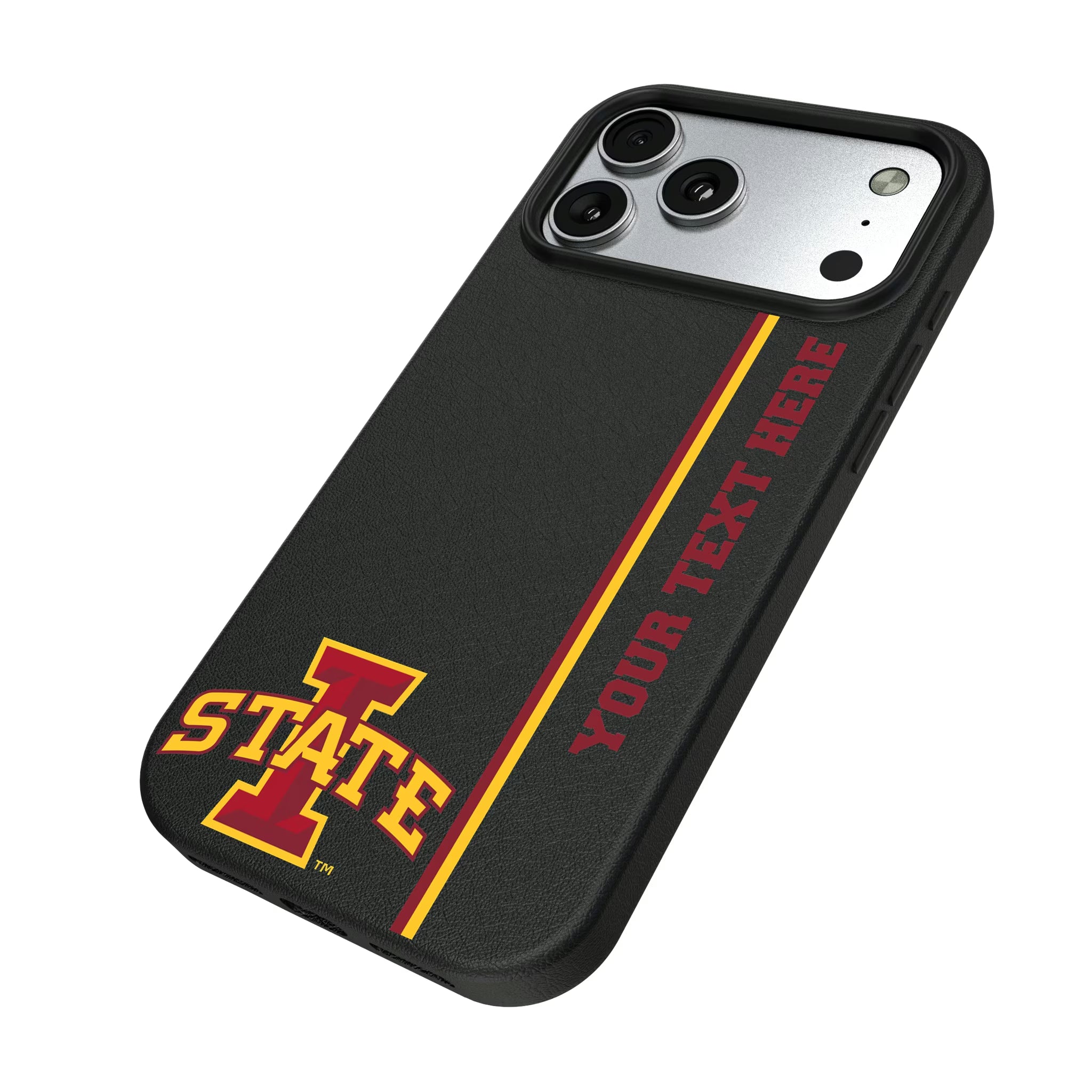 Iowa State University Cyclones Personalized Sidebard iPhone MagSafe Compatible Phone Case for Apple iPhone - Isometric View#Device_iPhone 17 Pro Max