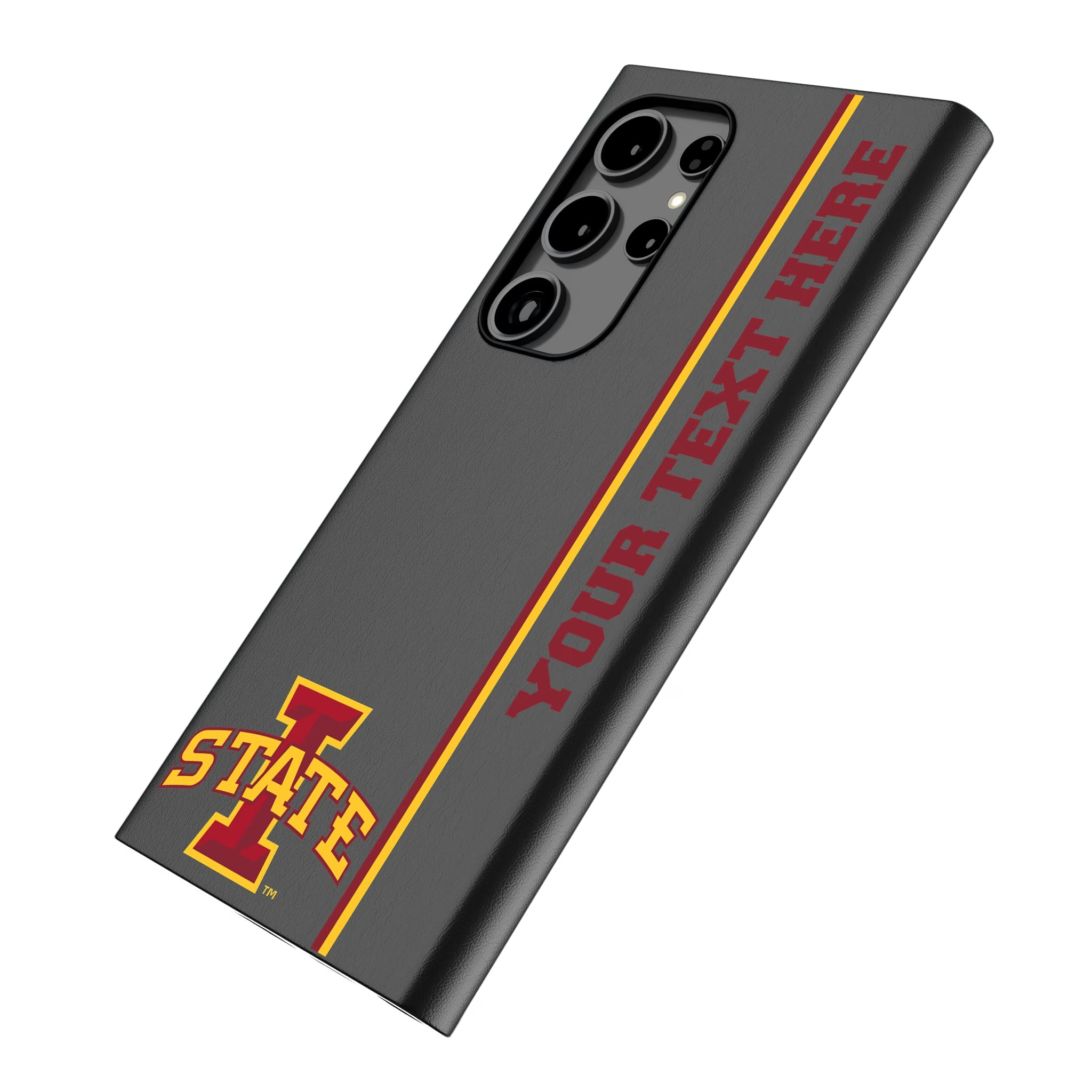 Iowa State University Cyclones Personalized Sidebard Galaxy MagSafe Compatible Phone Case for Samsung Galaxy - Isometric View