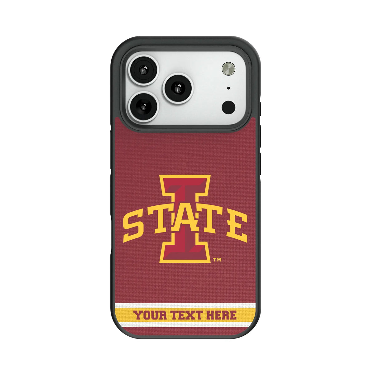 Iowa State University Cyclones Personalized Stripe Bump Phone Case for Apple iPhone