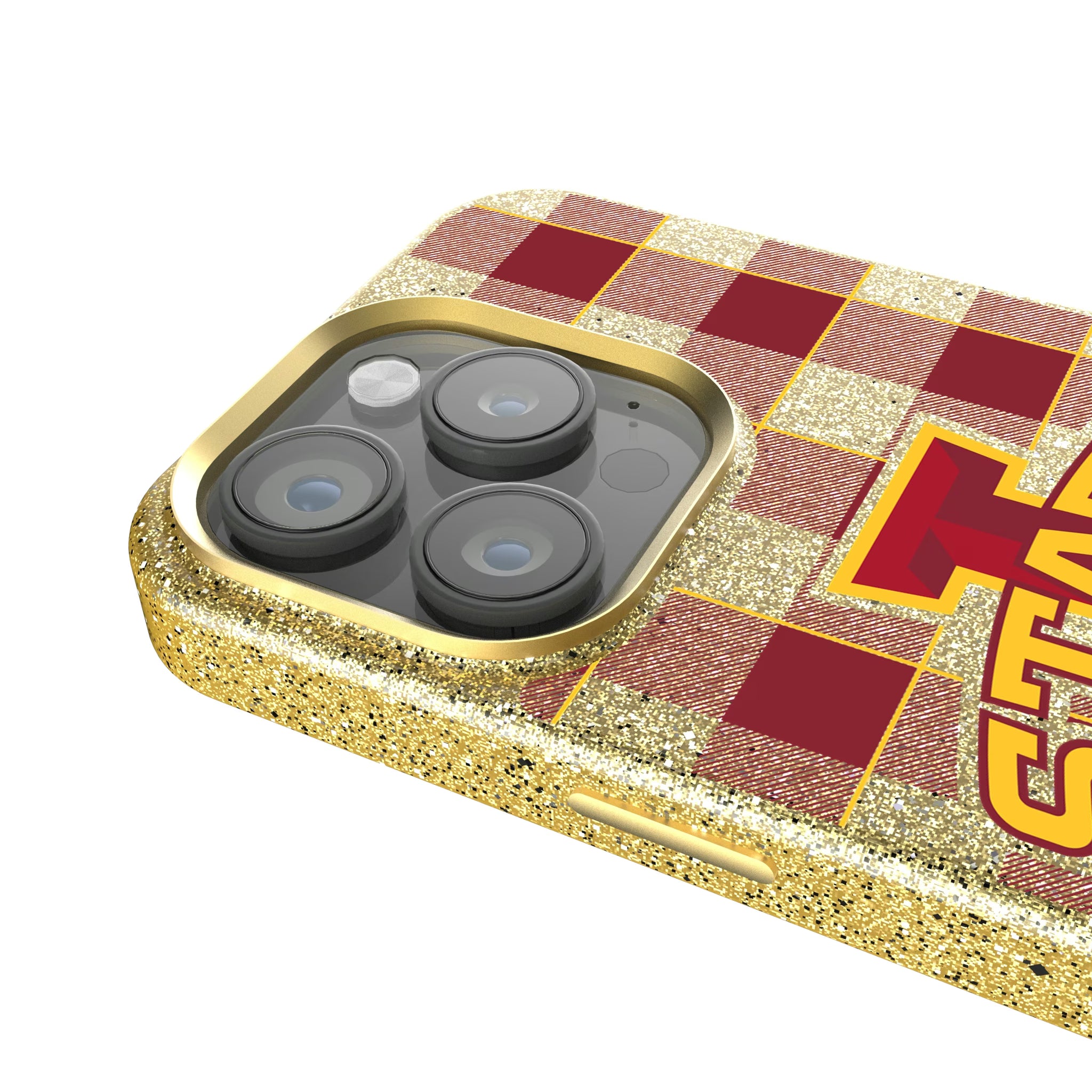 Iowa State University Cyclones Plaid iPhone Bling Phone Case for Apple iPhone - Detail