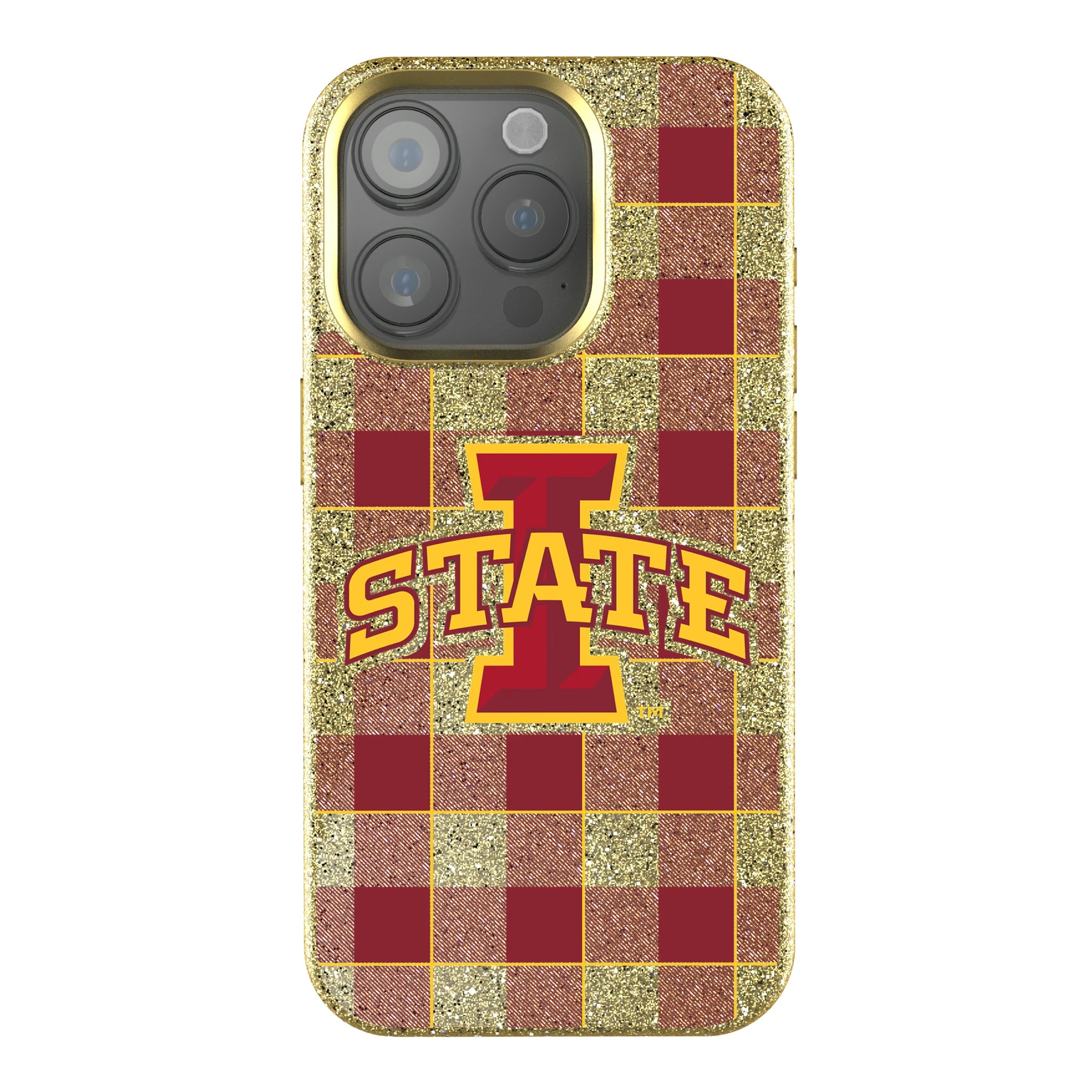 Iowa State University Cyclones Plaid iPhone Bling Phone Case for Apple iPhone