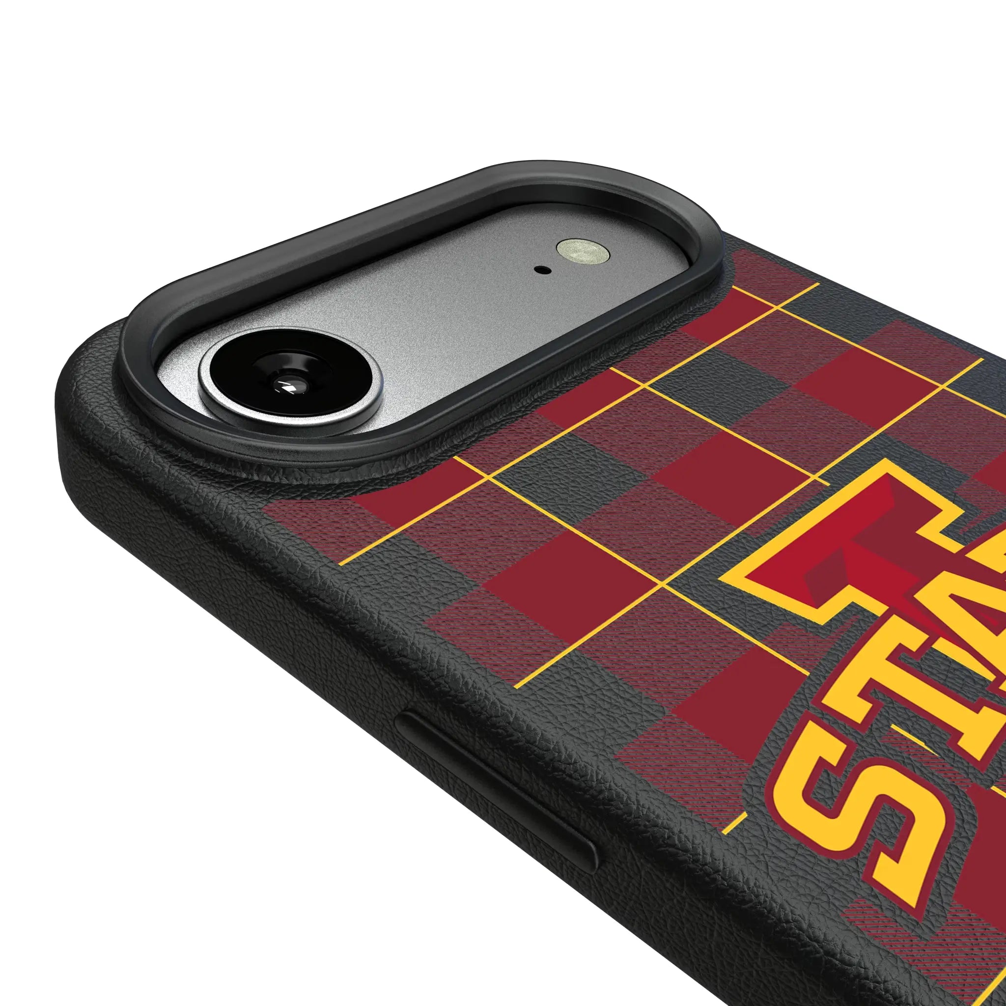 Iowa State University Cyclones Plaid iPhone MagSafe Compatible Phone Case for Apple iPhone - Detail#Device_iPhone Air