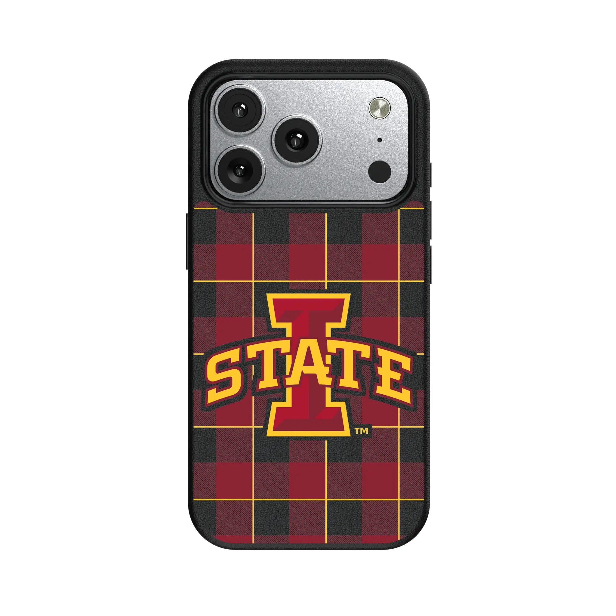 Iowa State University Cyclones Plaid iPhone MagSafe Compatible Phone Case for Apple iPhone#Device_iPhone 17 Pro