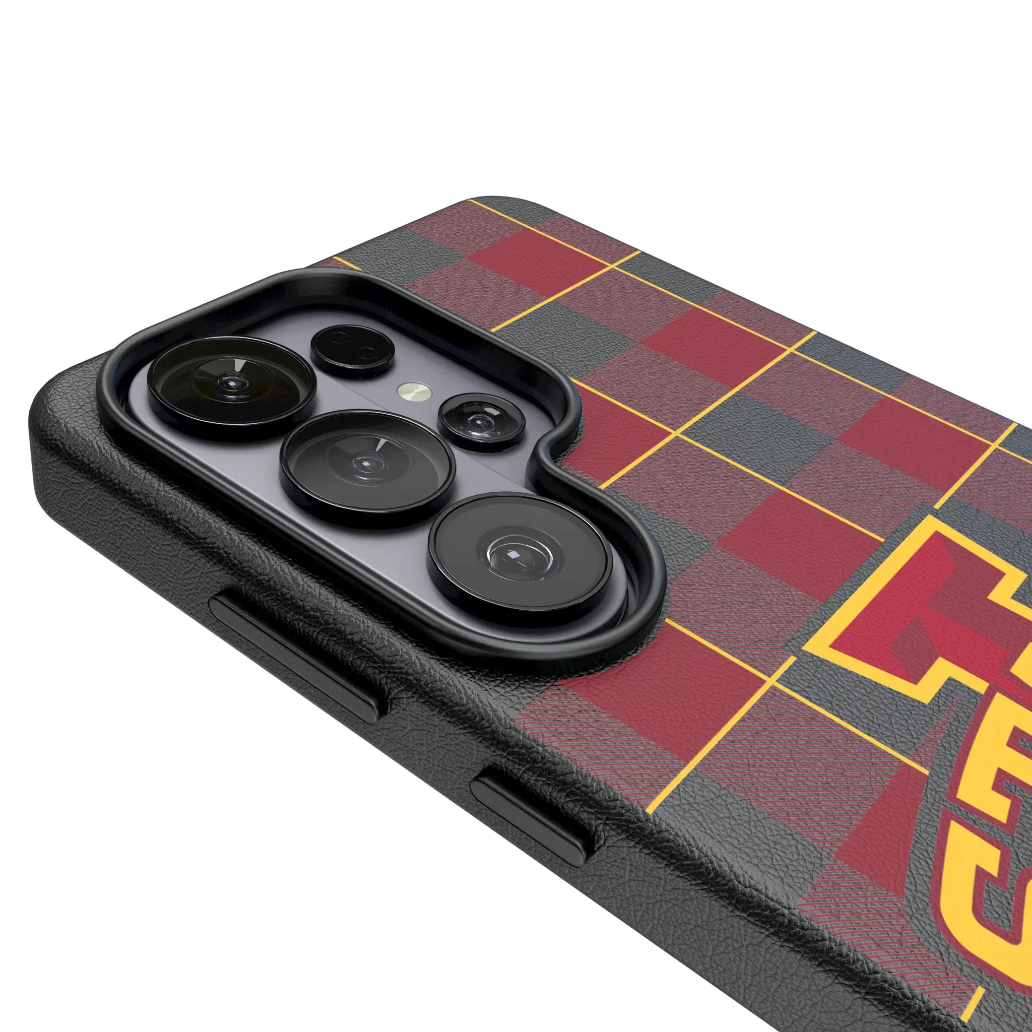 Iowa State University Cyclones Plaid Galaxy MagSafe Compatible Phone Case for Samsung Galaxy - Detail#Device_Galaxy S26 Ultra