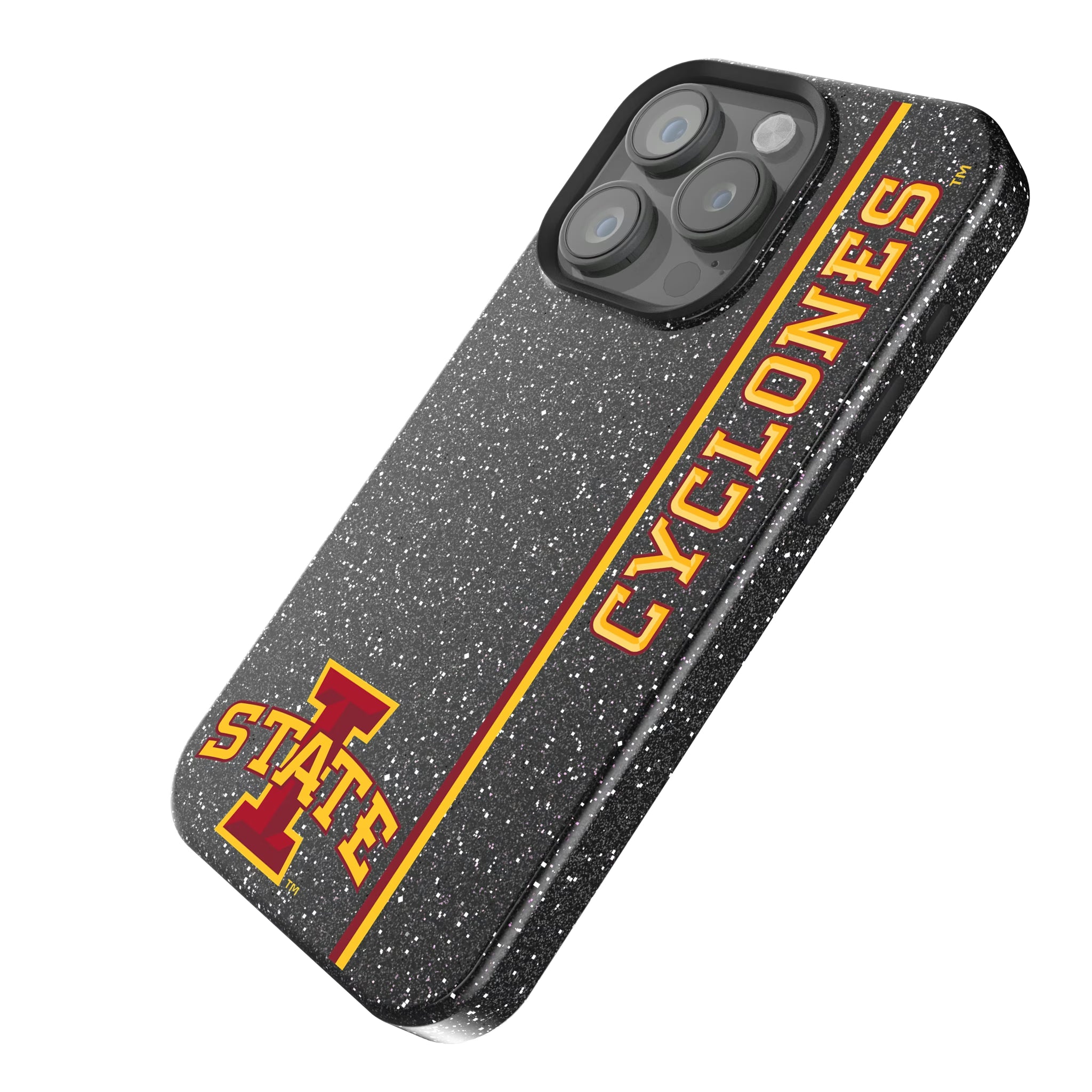 Iowa State University Cyclones Sidebar iPhone Bling Phone Case for Apple iPhone - Isometric View