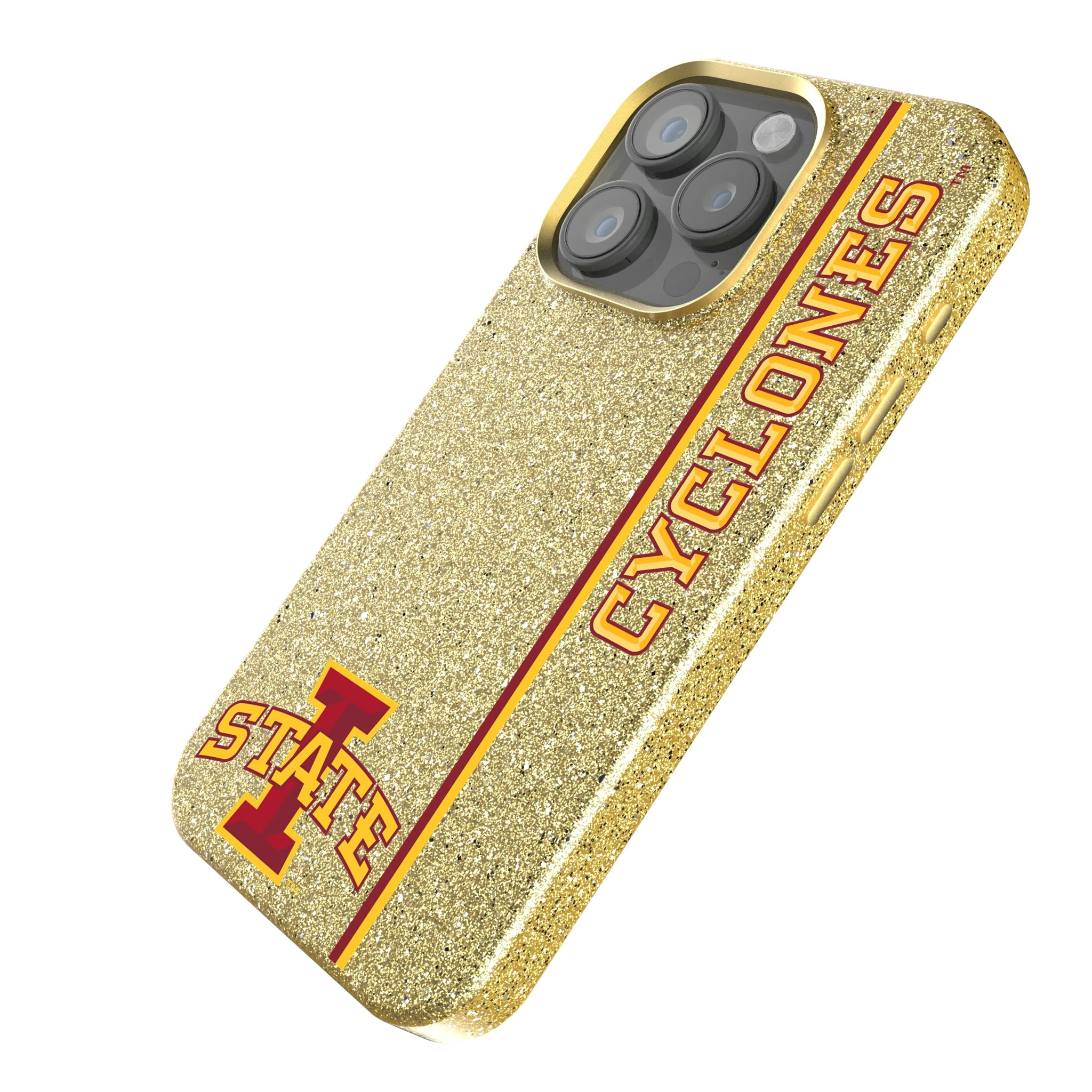 Iowa State University Cyclones Sidebar iPhone Bling Phone Case for Apple iPhone - Isometric View