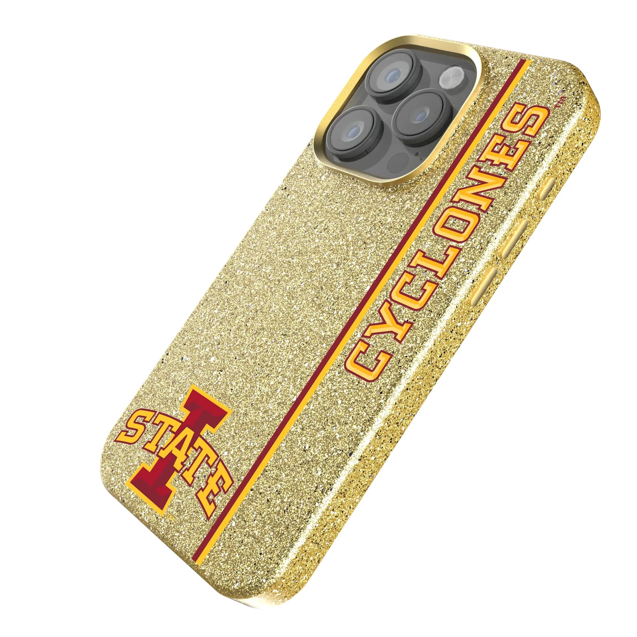 Iowa State University Cyclones Sidebar iPhone Bling Phone Case for Apple iPhone - Isometric View