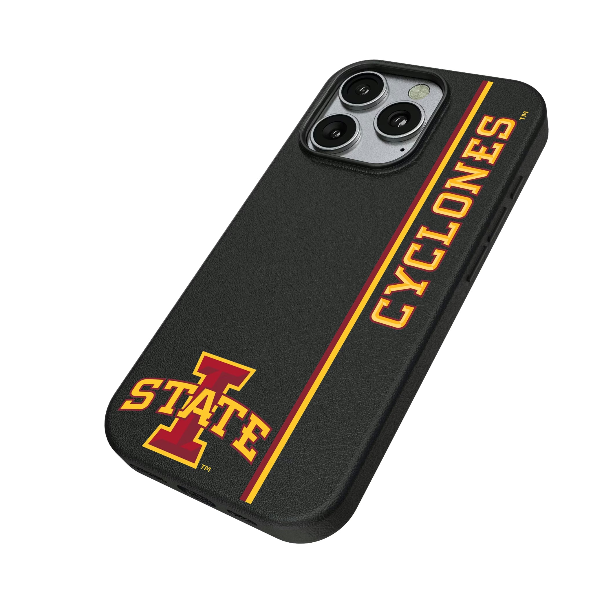 Iowa State University Cyclones Sidebar iPhone MagSafe Compatible Phone Case for Apple iPhone - Isometric View