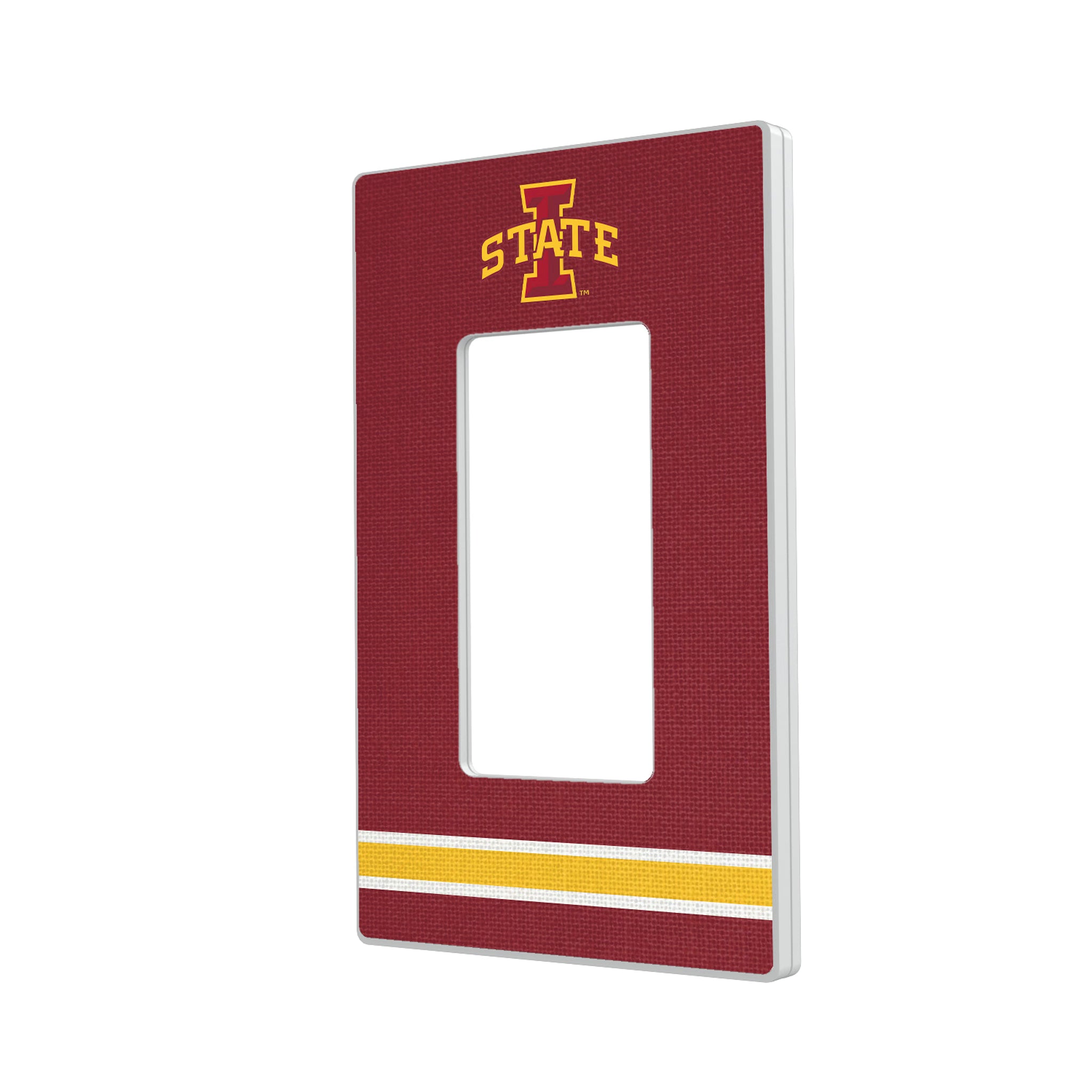 Iowa State University Cyclones Stripe Hidden-Screw Light Switch Plate#Style_Single Rocker