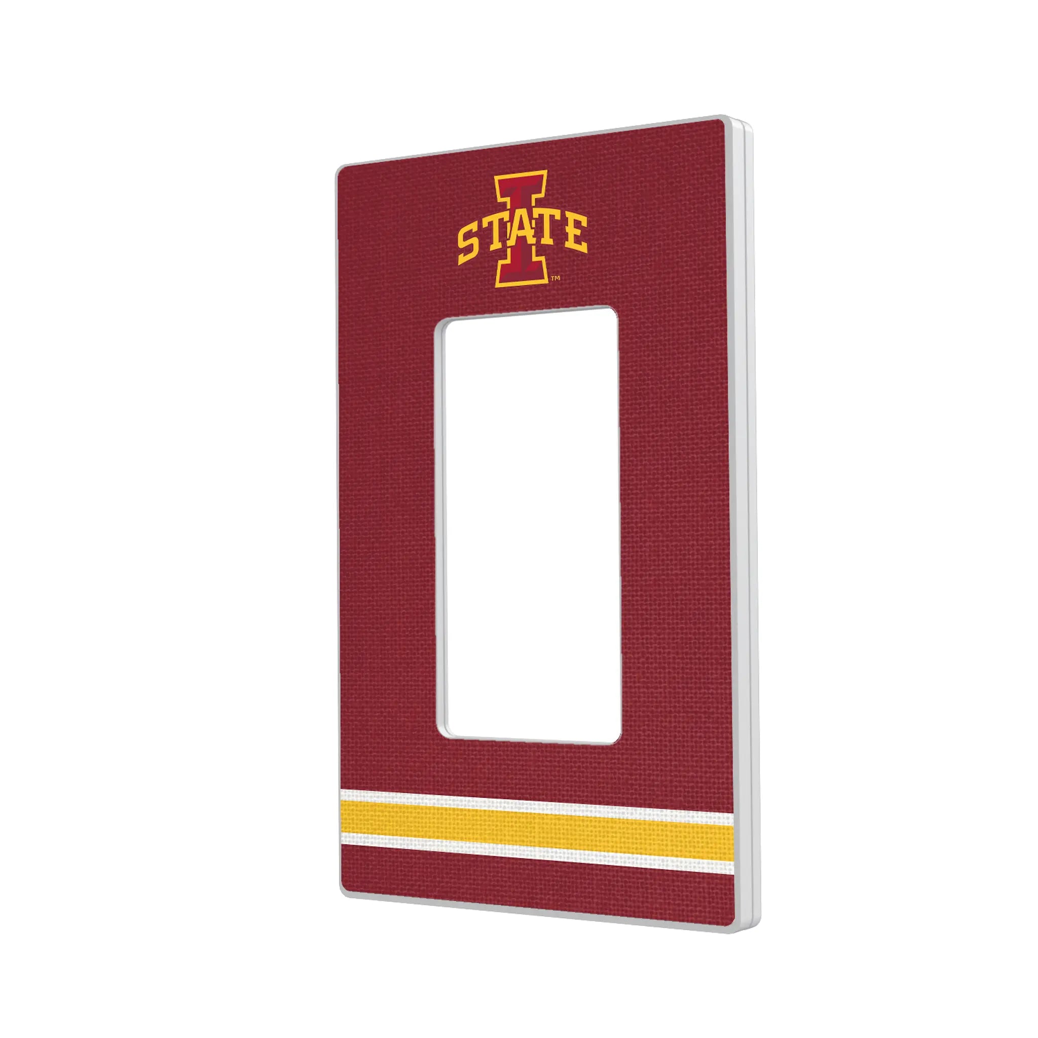 Iowa State University Cyclones Stripe Hidden-Screw Light Switch Plate#Style_Single Rocker