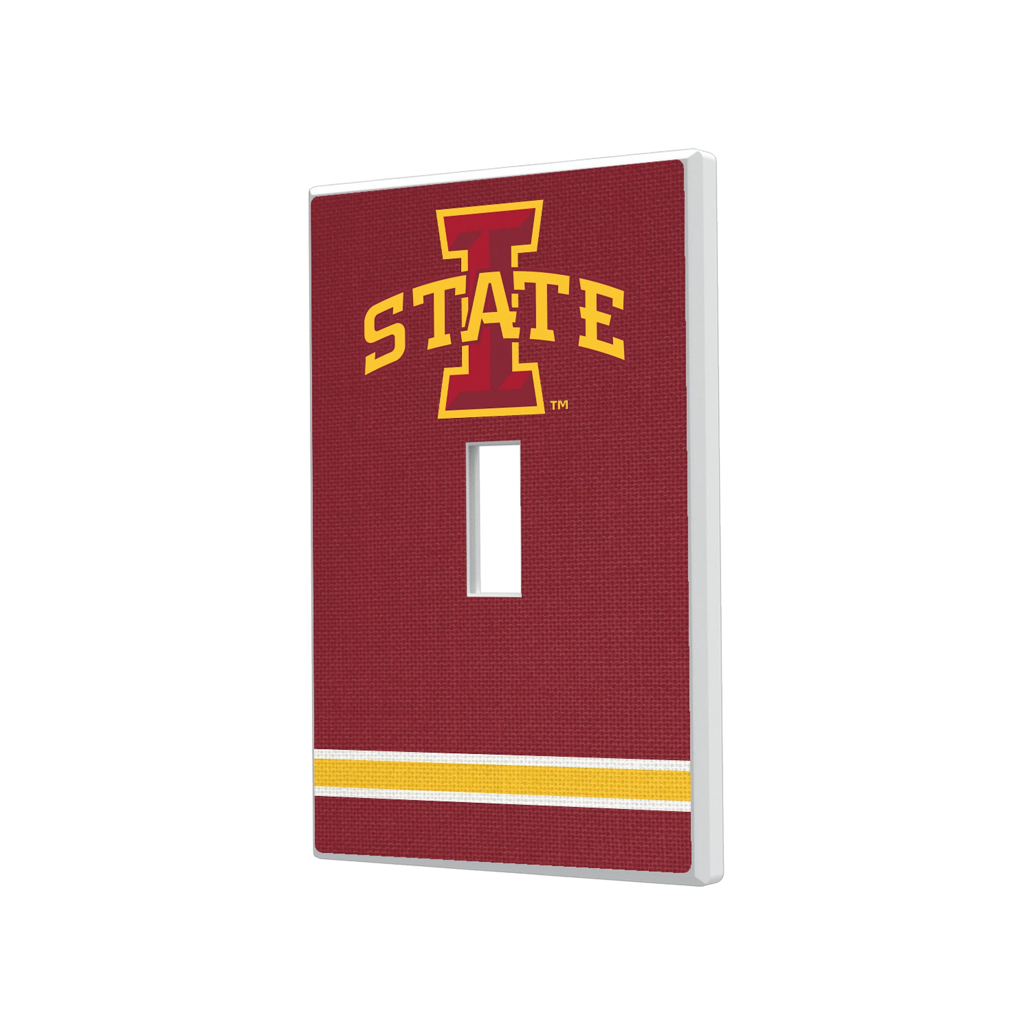 Iowa State University Cyclones Stripe Hidden-Screw Light Switch Plate#Style_Single Toggle