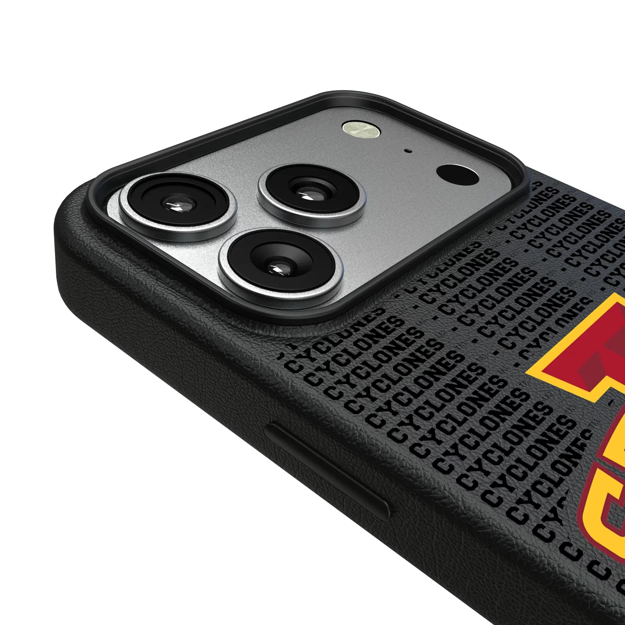 Iowa State University Cyclones Text Backdrop iPhone MagSafe Compatible Phone Case for Apple iPhone - Detail#Device_iPhone 17 Pro