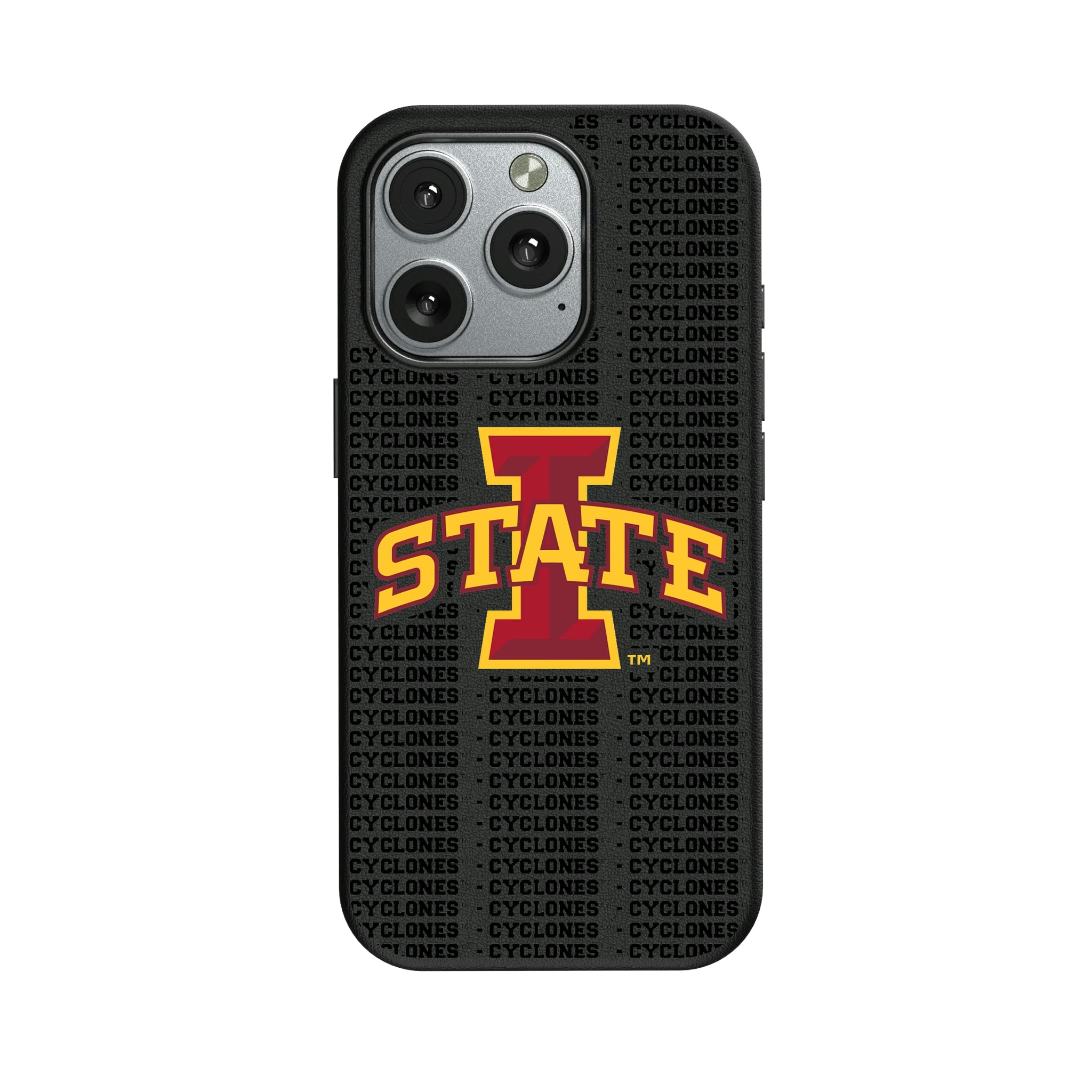 Iowa State University Cyclones Text Backdrop iPhone MagSafe Compatible Phone Case for Apple iPhone