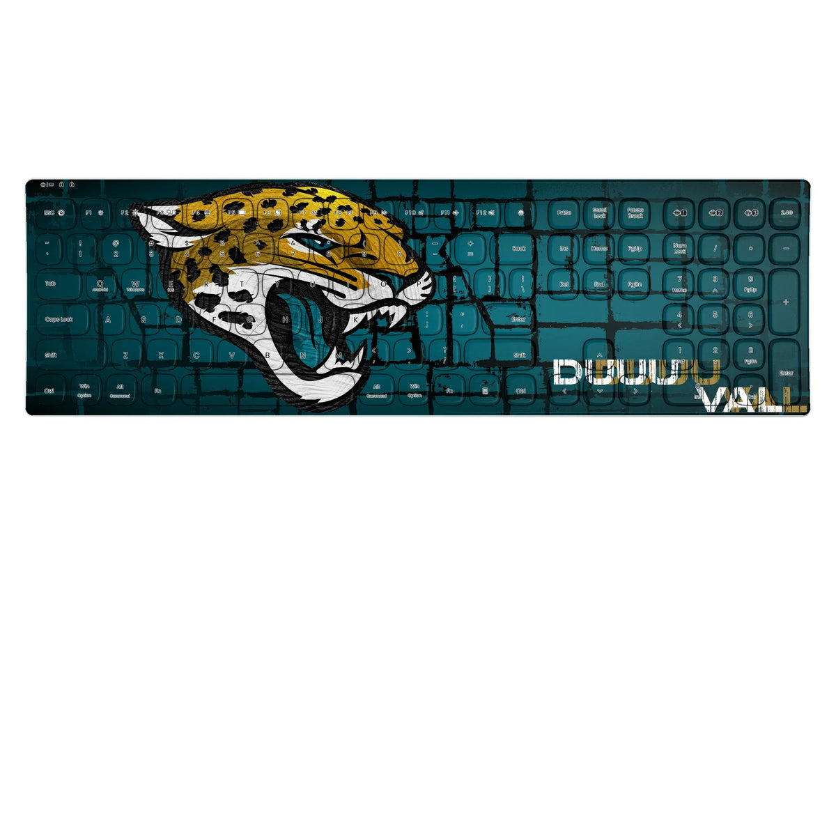 Jacksonville Jaguars Brick KKB605 Curved Wireless Keyboard