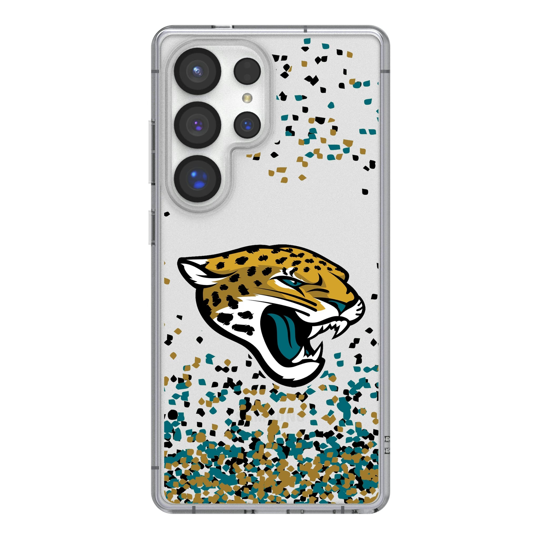 Jacksonville Jaguars Confetti Galaxy Clear Phone Case for Samsung Galaxy