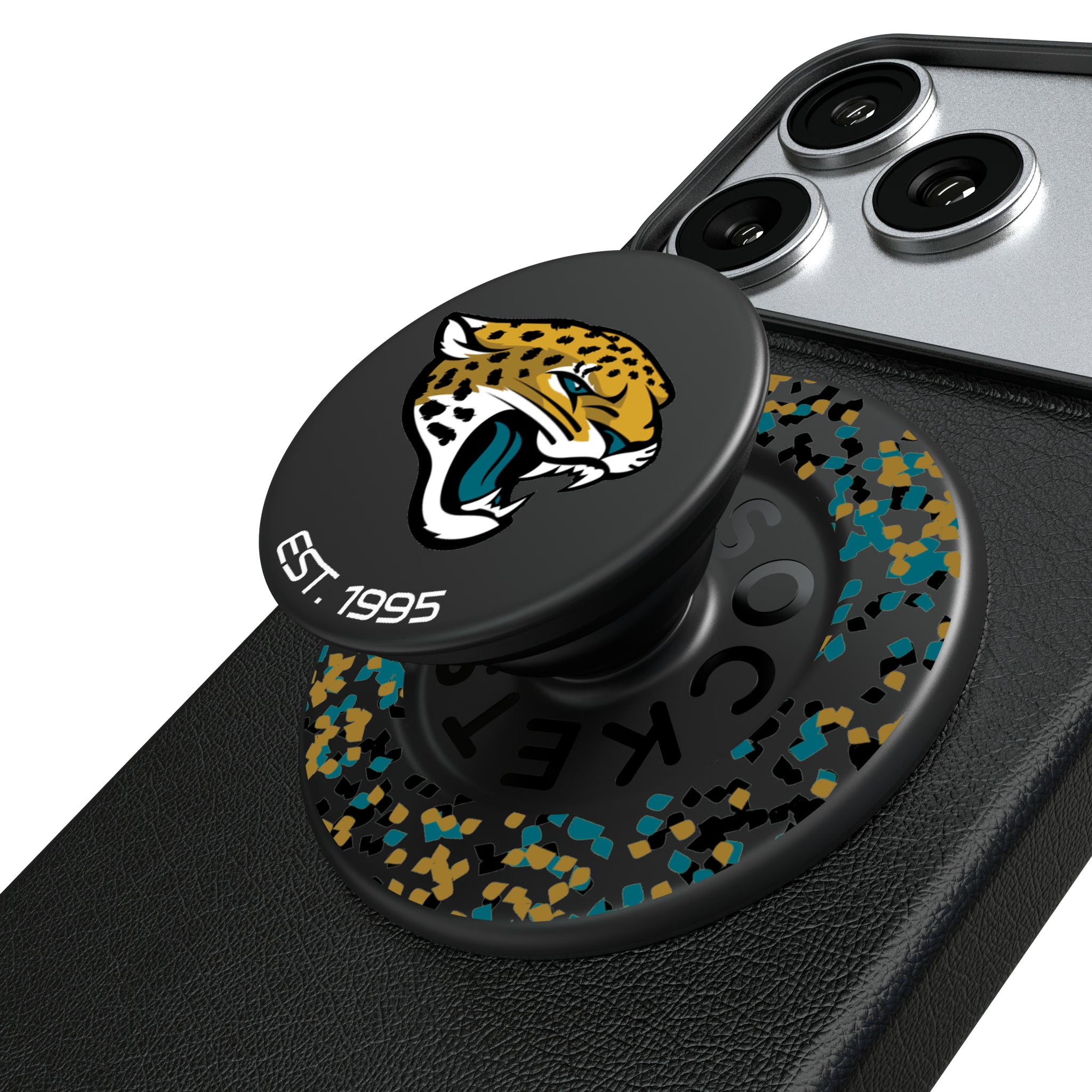 Jacksonville Jaguars Confetti Popsockets Round Magnetic