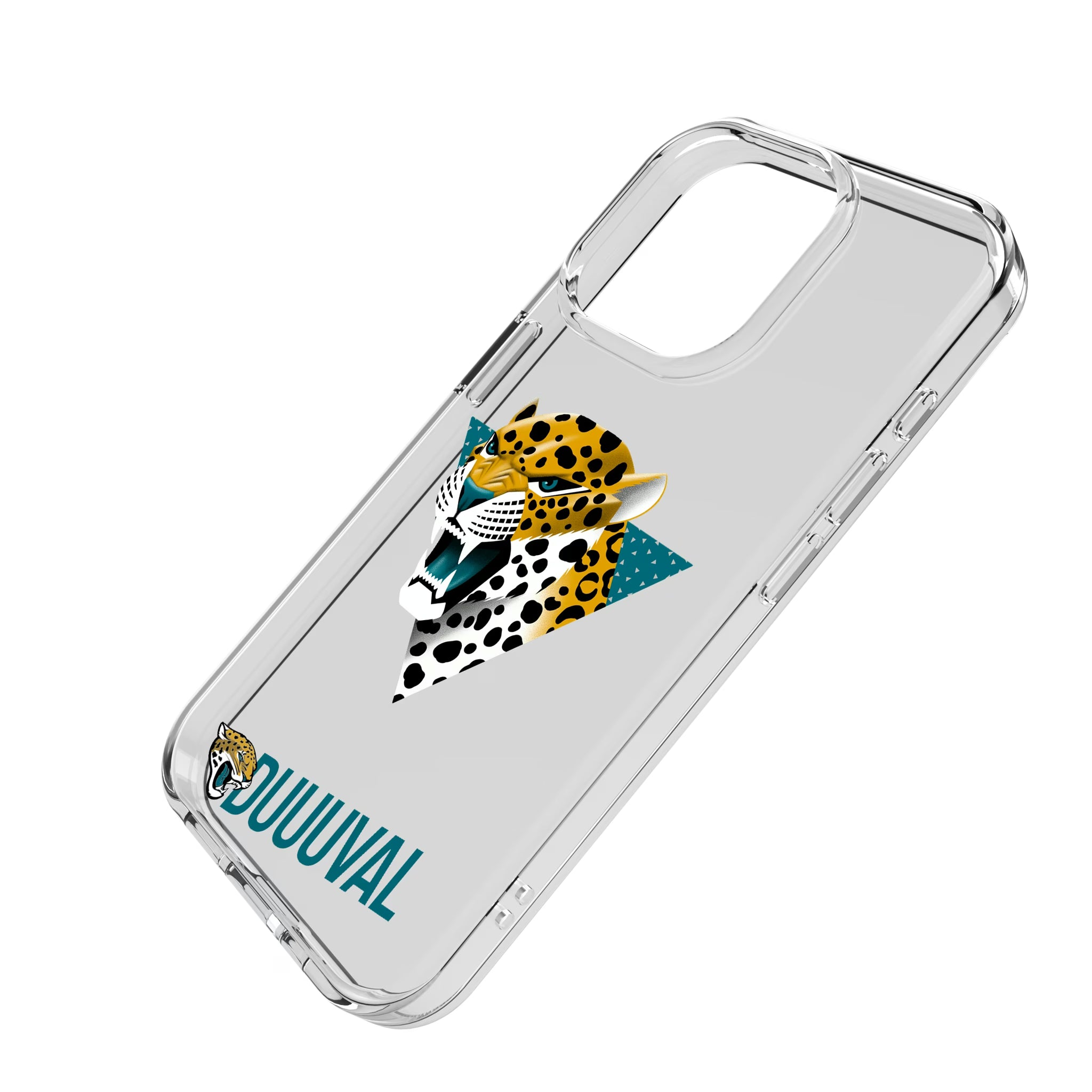 Jacksonville Jaguars Deco iPhone Clear Phone Case for Apple iPhone - Isometric View