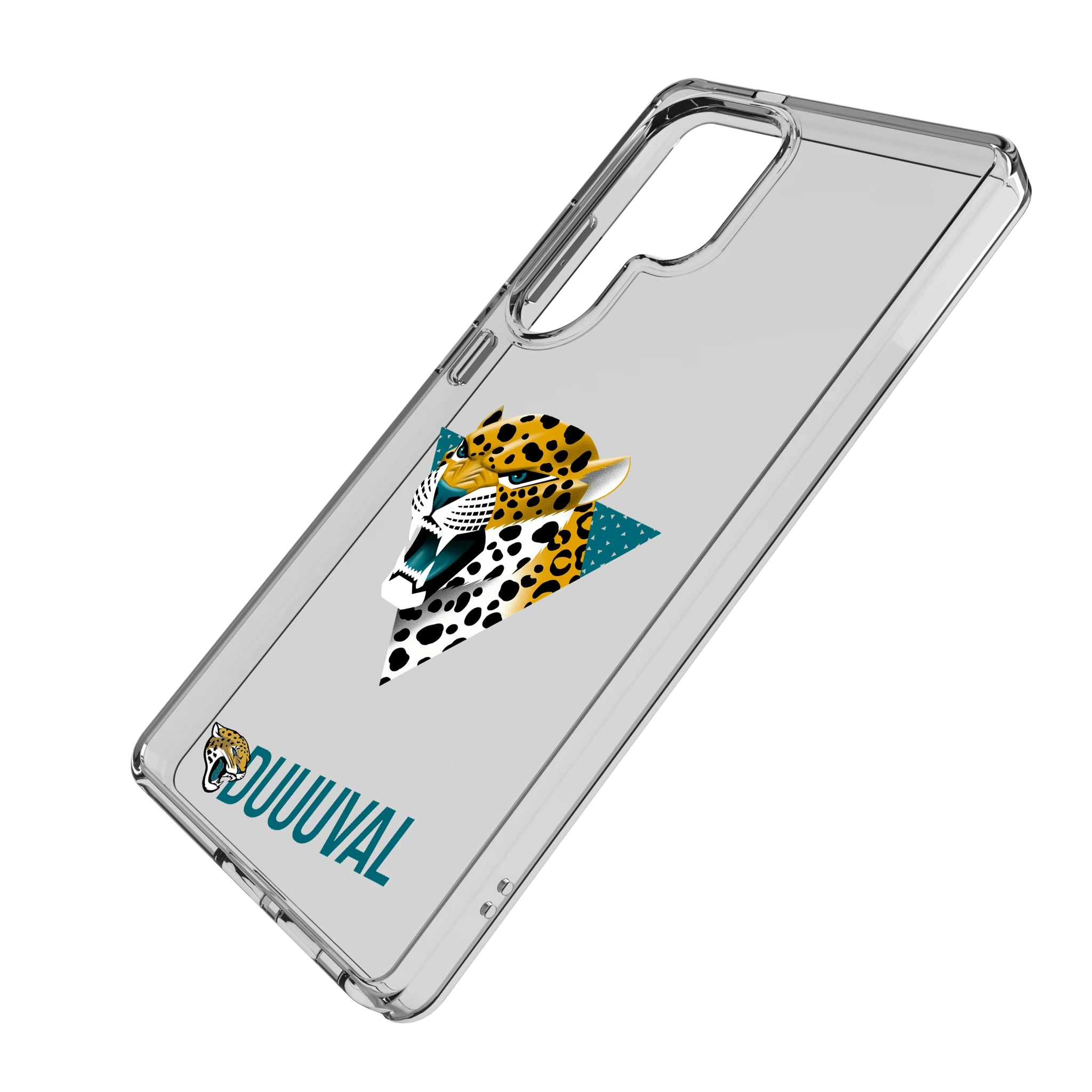 Jacksonville Jaguars Deco Galaxy Clear Phone Case for Samsung Galaxy - Isometric View