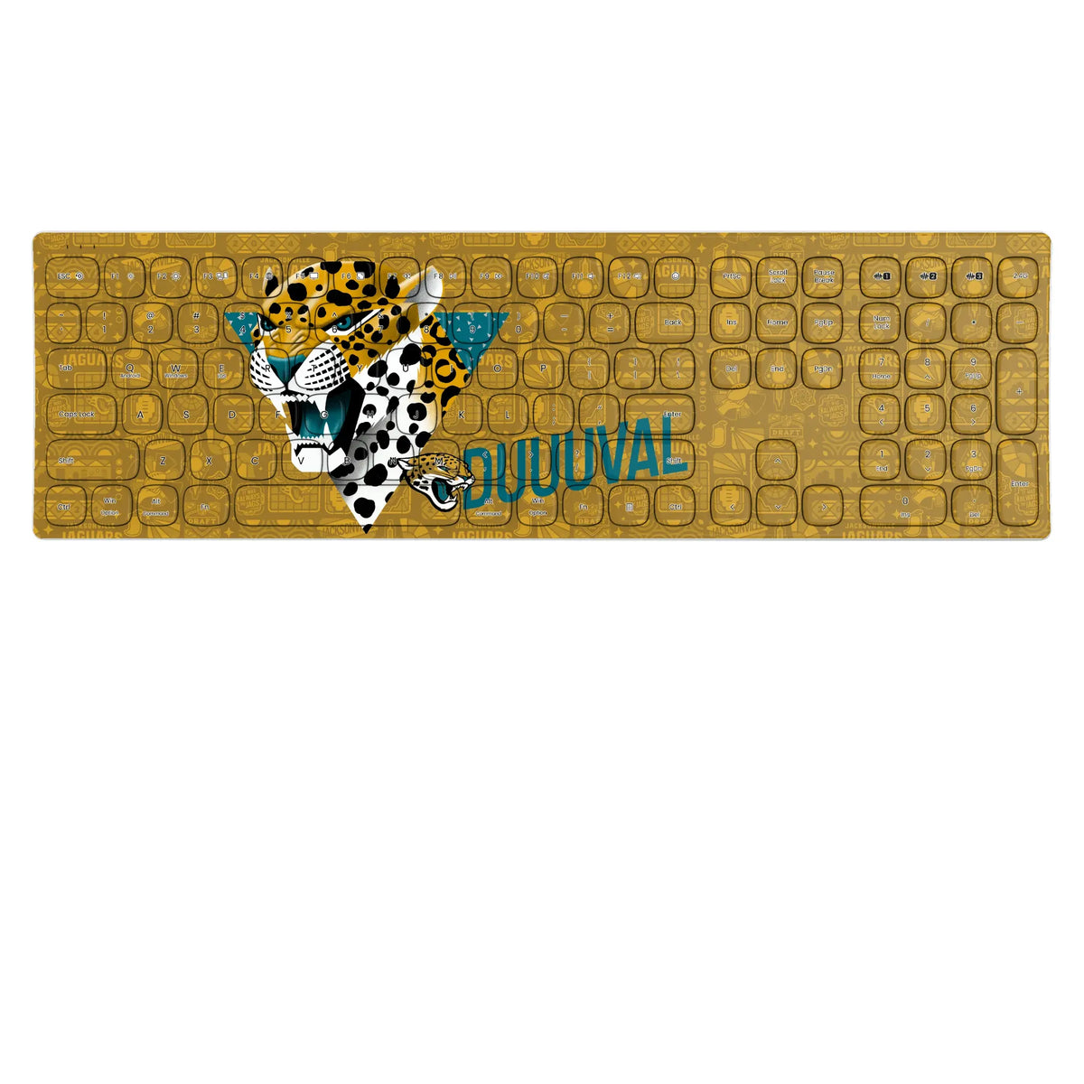 Jacksonville Jaguars Deco KKB605 Curved Wireless Keyboard