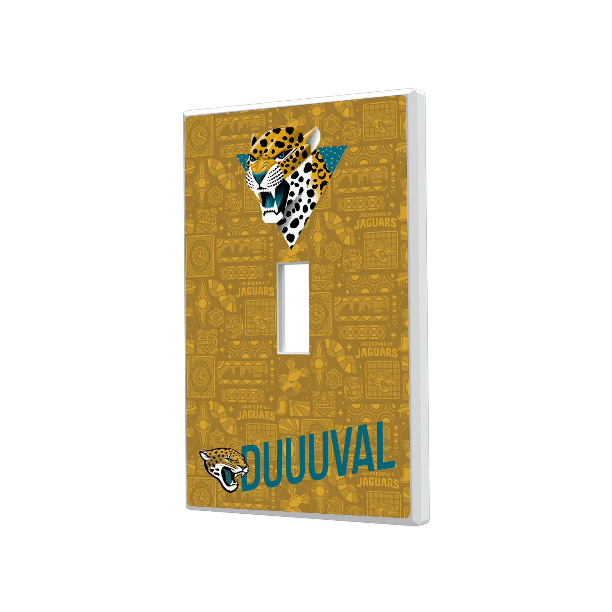 Jacksonville Jaguars Deco Hidden-Screw Light Switch Plate#Style_Single Toggle