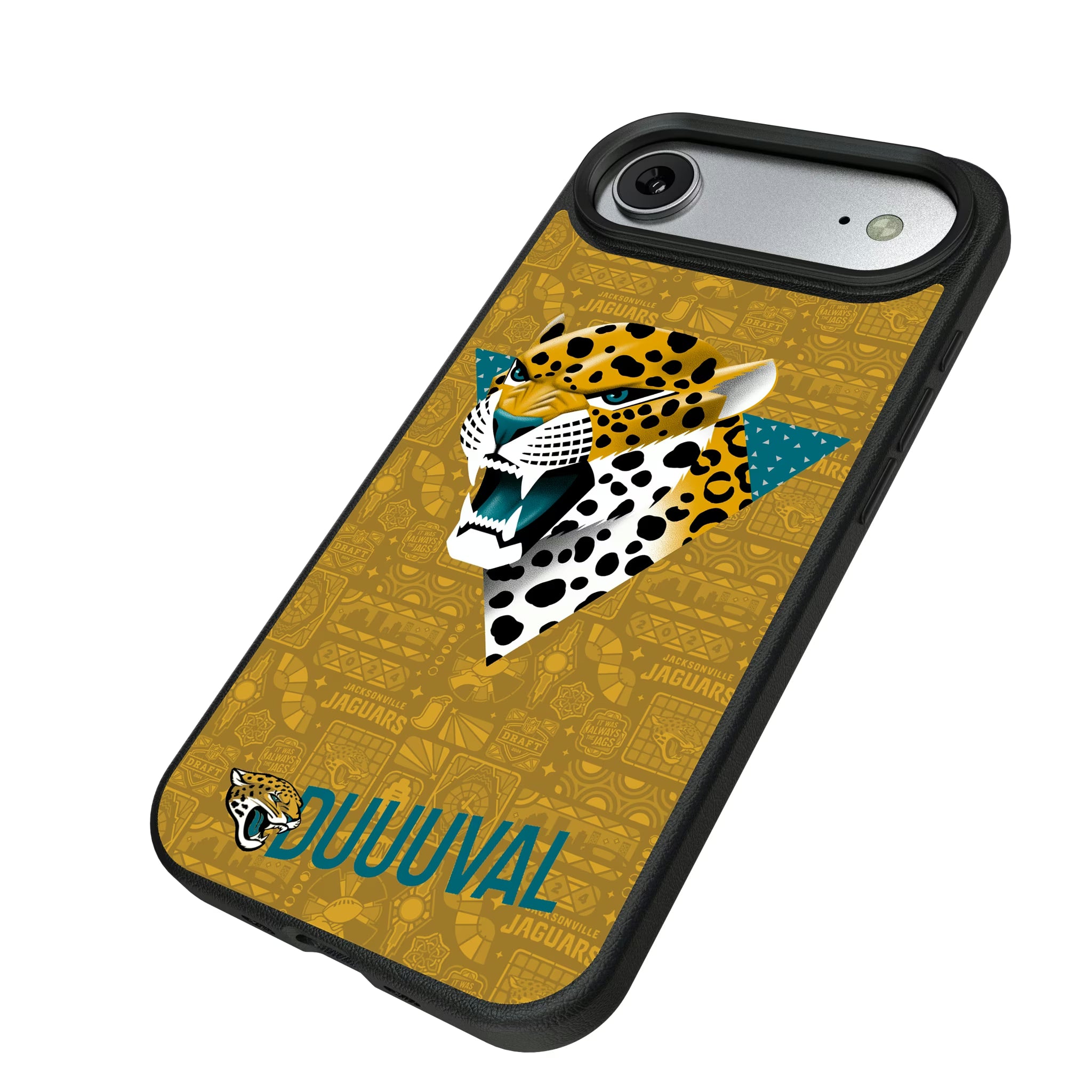 Jacksonville Jaguars Deco iPhone MagSafe Compatible Phone Case for Apple iPhone - Isometric View#Device_iPhone Air