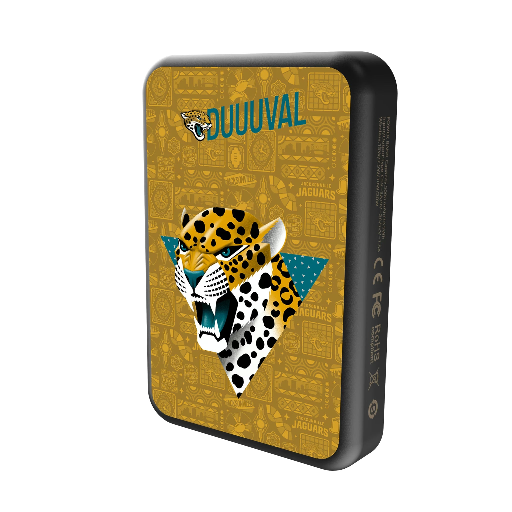 Jacksonville Jaguars Deco Wireless Mag Power Bank