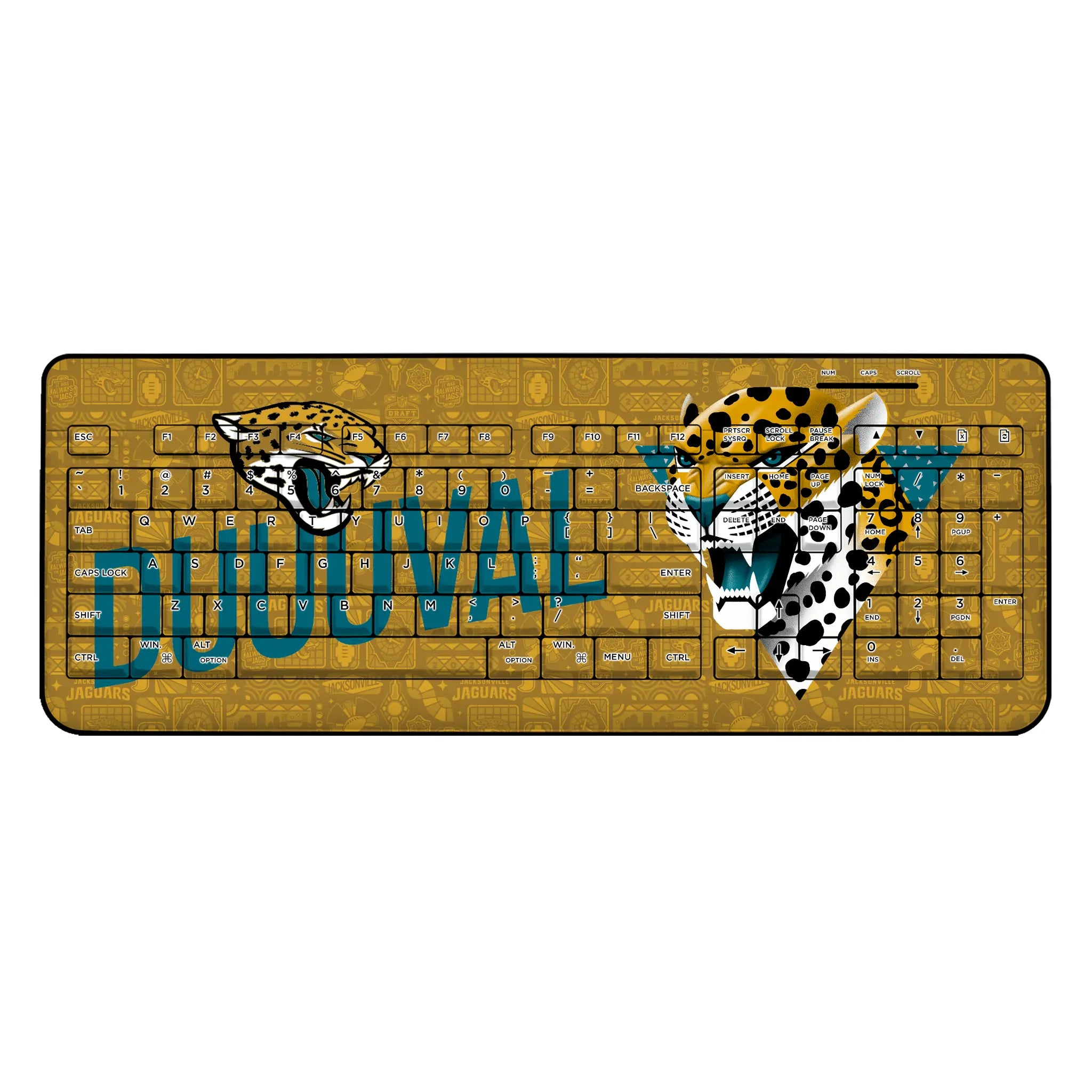 Jacksonville Jaguars Deco Wireless USB Keyboard