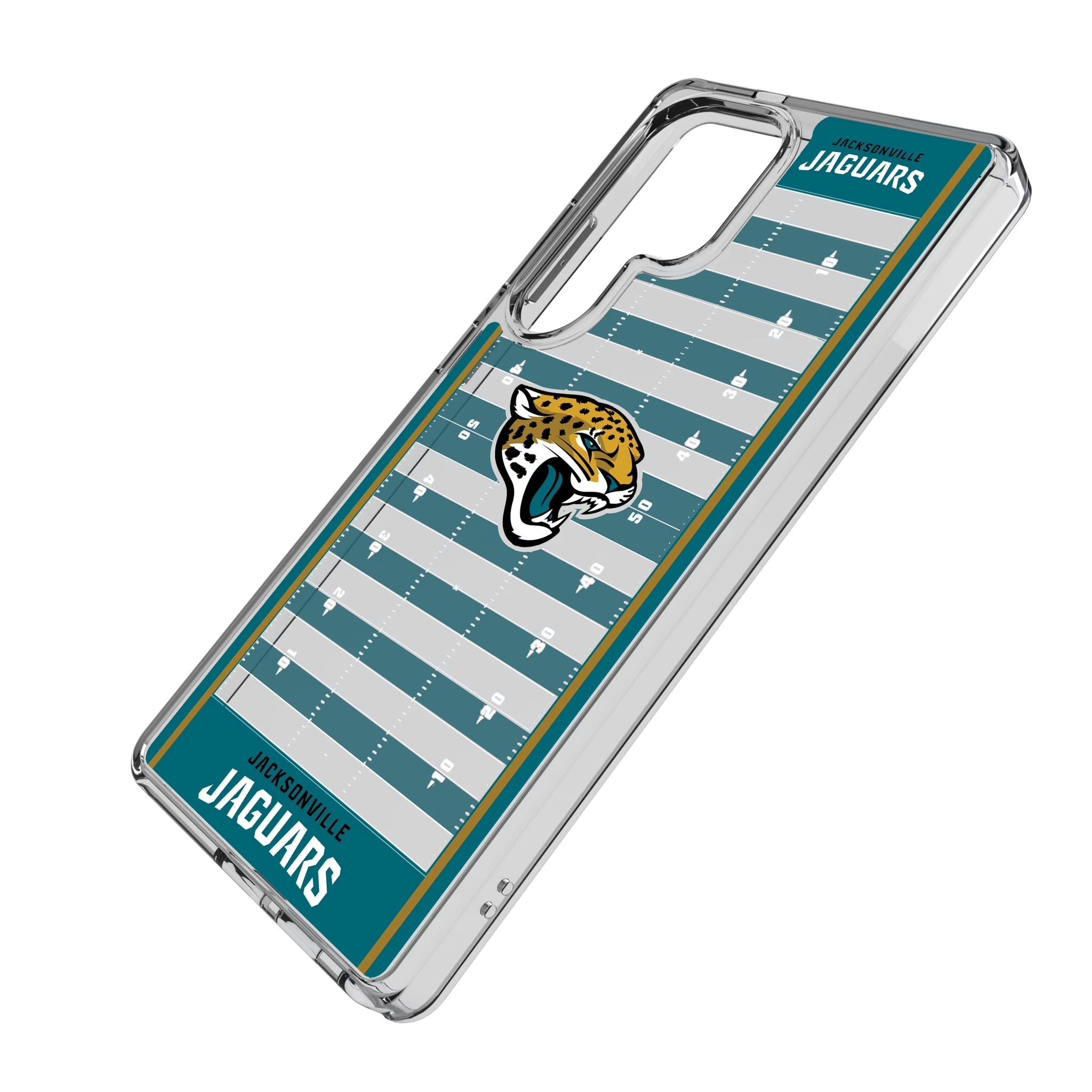 Jacksonville Jaguars Field Galaxy Clear Phone Case for Samsung Galaxy - Isometric View