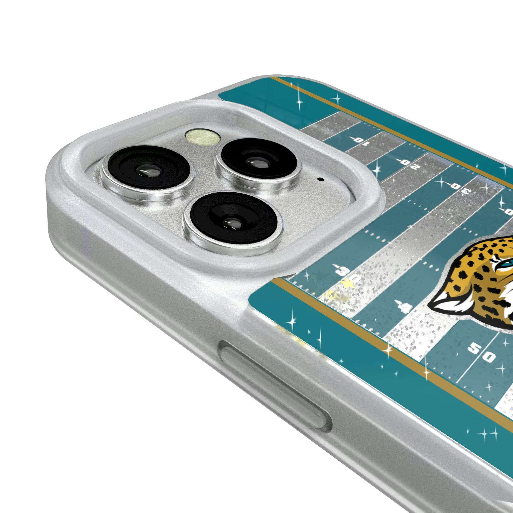 Jacksonville Jaguars Field iPhone Glitter Phone Case for Apple iPhone - Detail#Device_iPhone 16 Pro