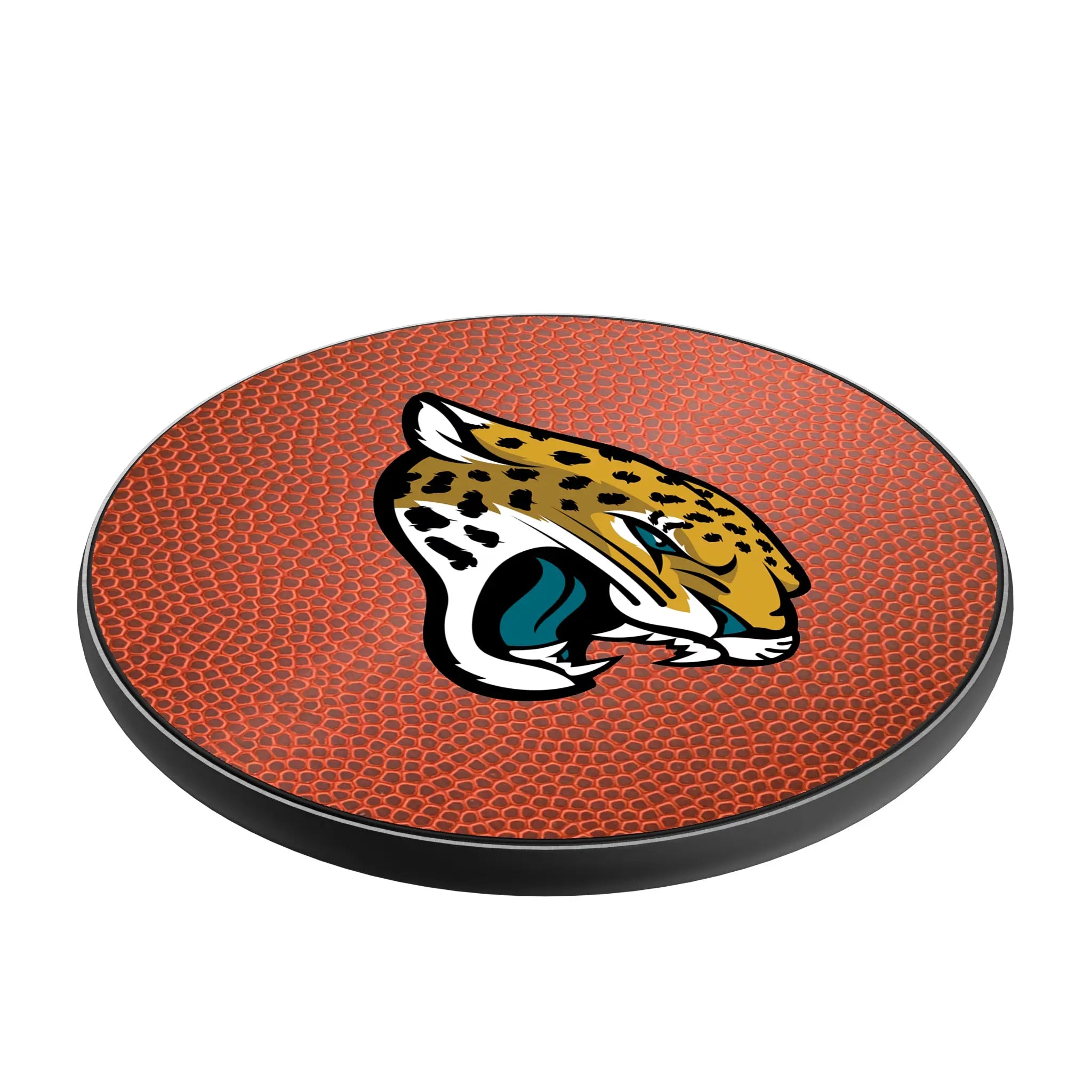 Jacksonville Jaguars Football 15-Watt Wireless Charger - Isometric View