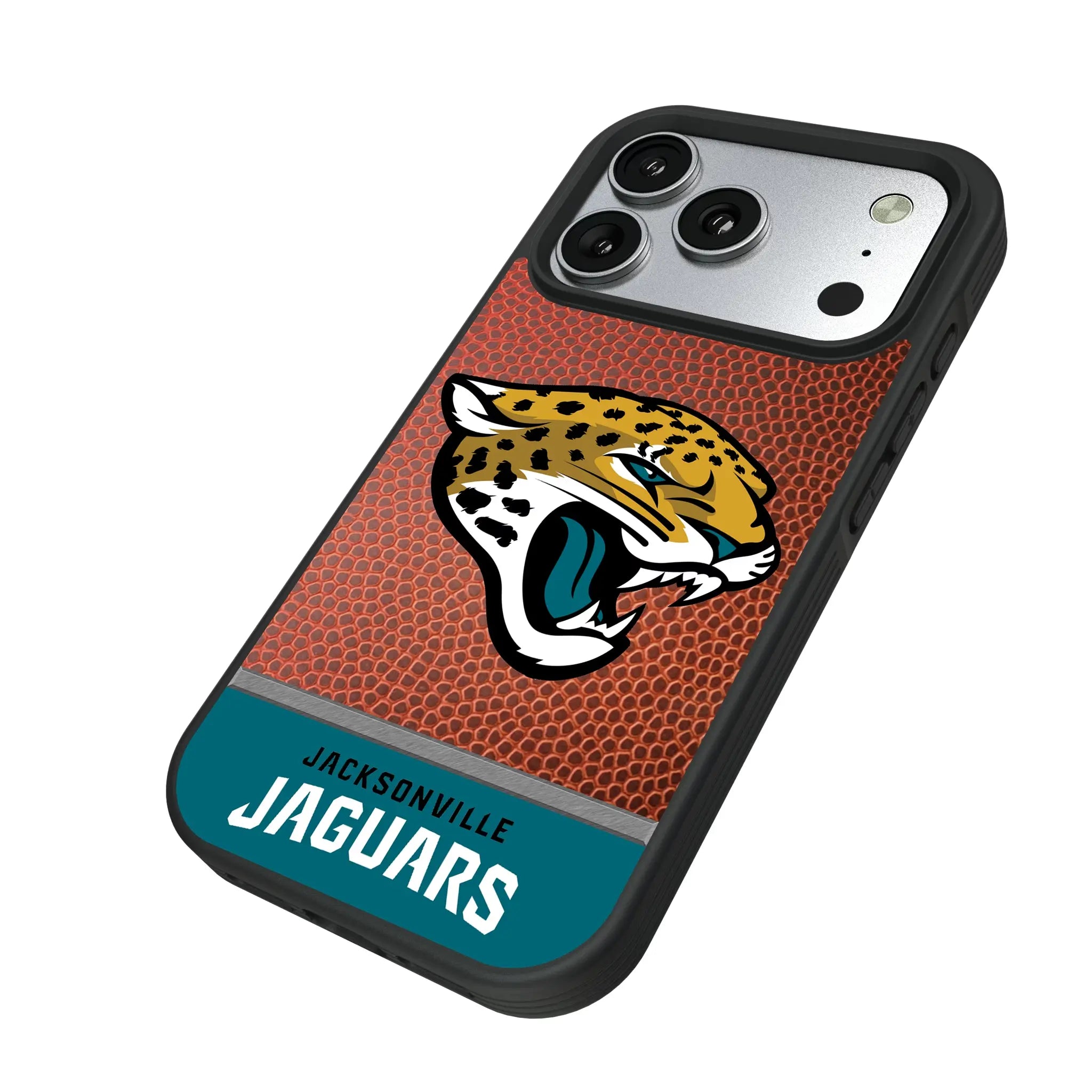 Jacksonville Jaguars Football Wordmark iPhone Bump Phone Case for Apple iPhone - Isometric View#Device_iPhone 17 Pro