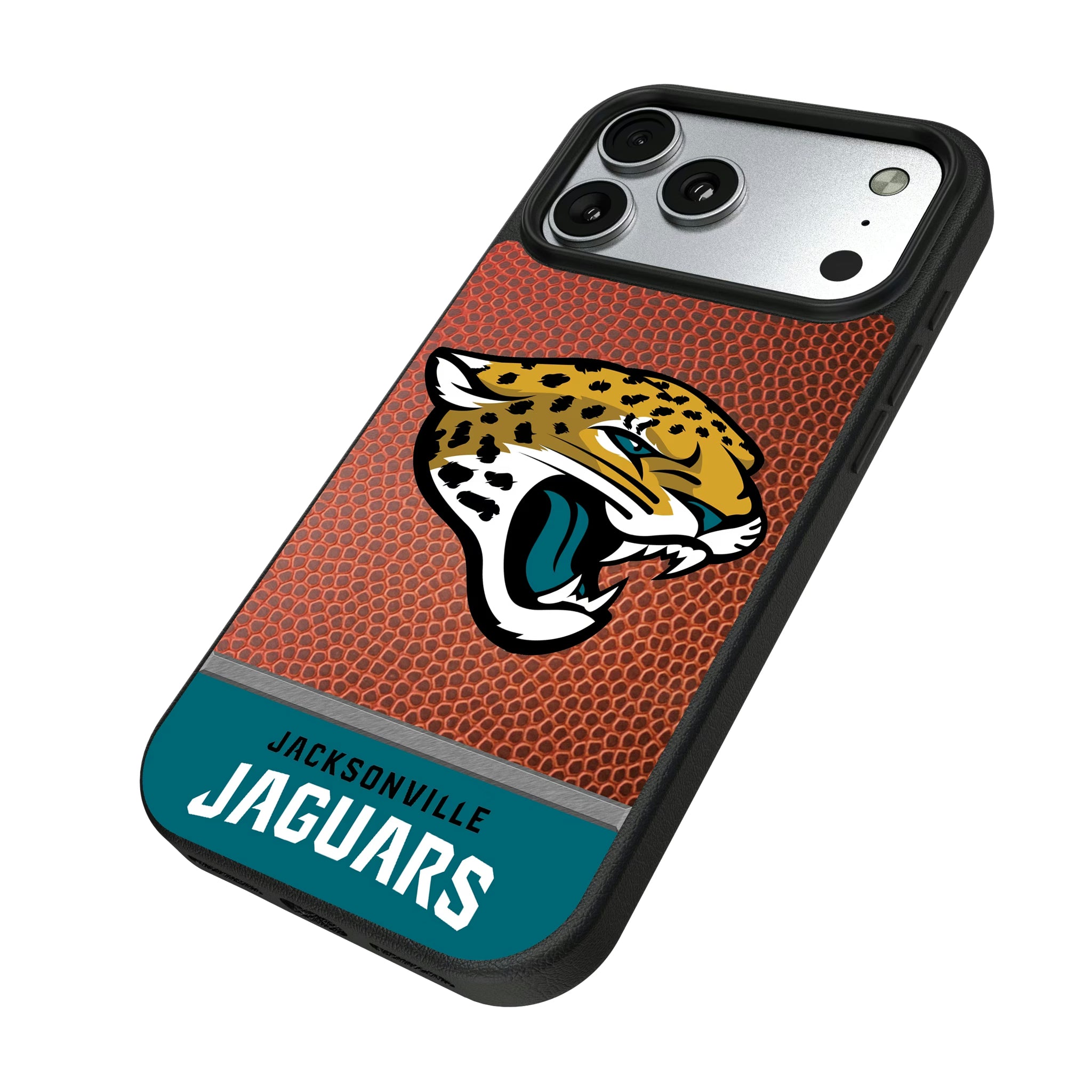 Jacksonville Jaguars Football Wordmark iPhone MagSafe Compatible Phone Case for Apple iPhone - Isometric View#Device_iPhone 17 Pro Max