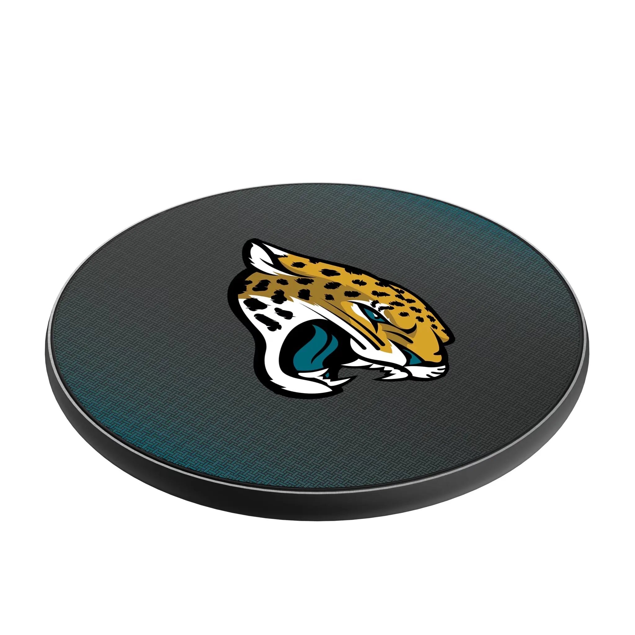 Jacksonville Jaguars Linen 15-Watt Wireless Charger - Isometric View