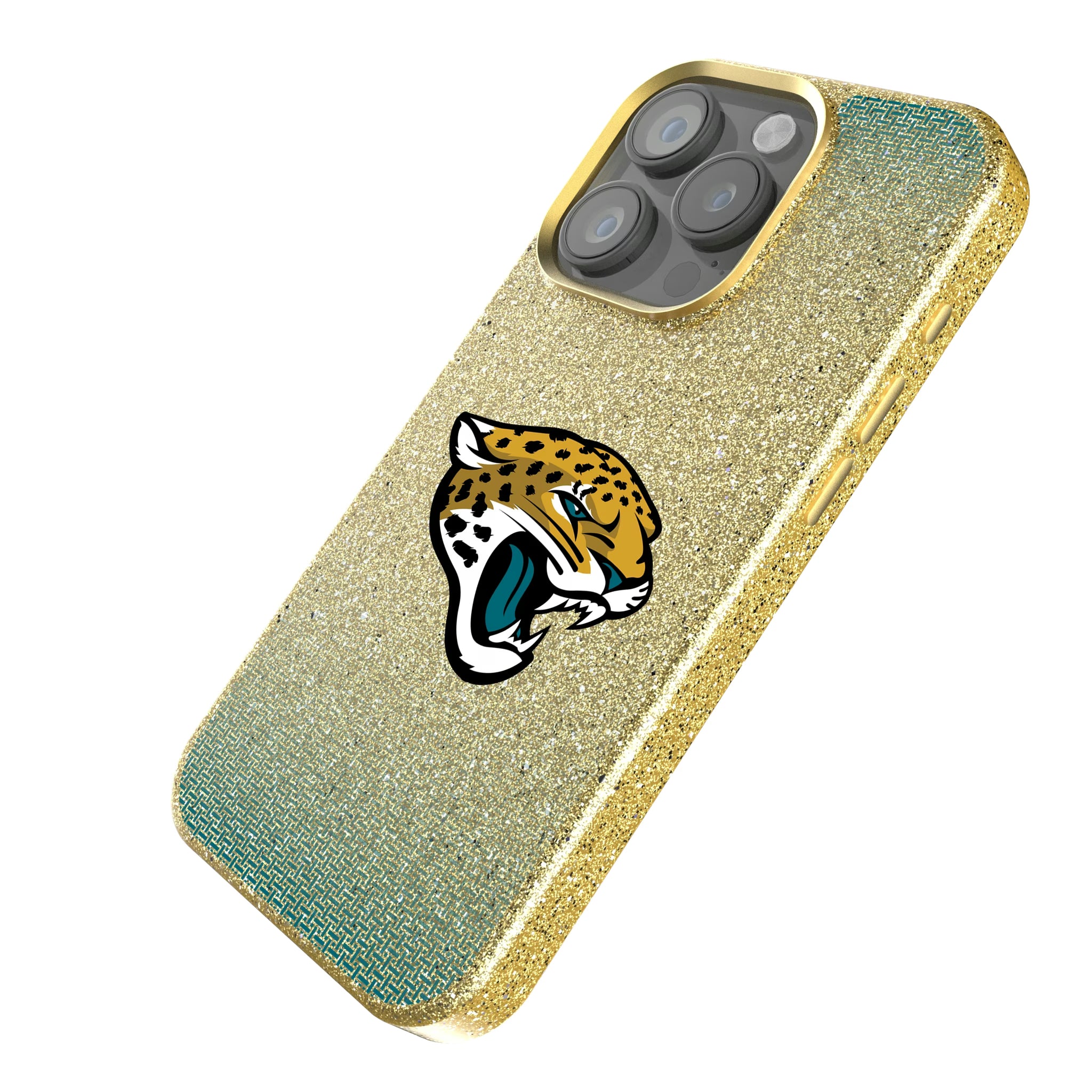 Jacksonville Jaguars Linen iPhone Bling Phone Case for Apple iPhone - Isometric View